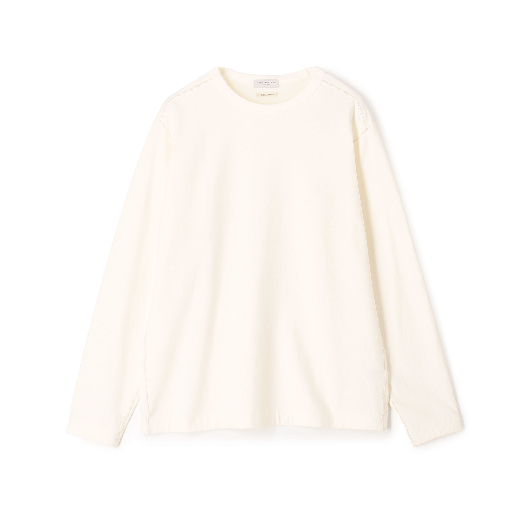 コットンカシミヤ 接結 クルーネックカットソー