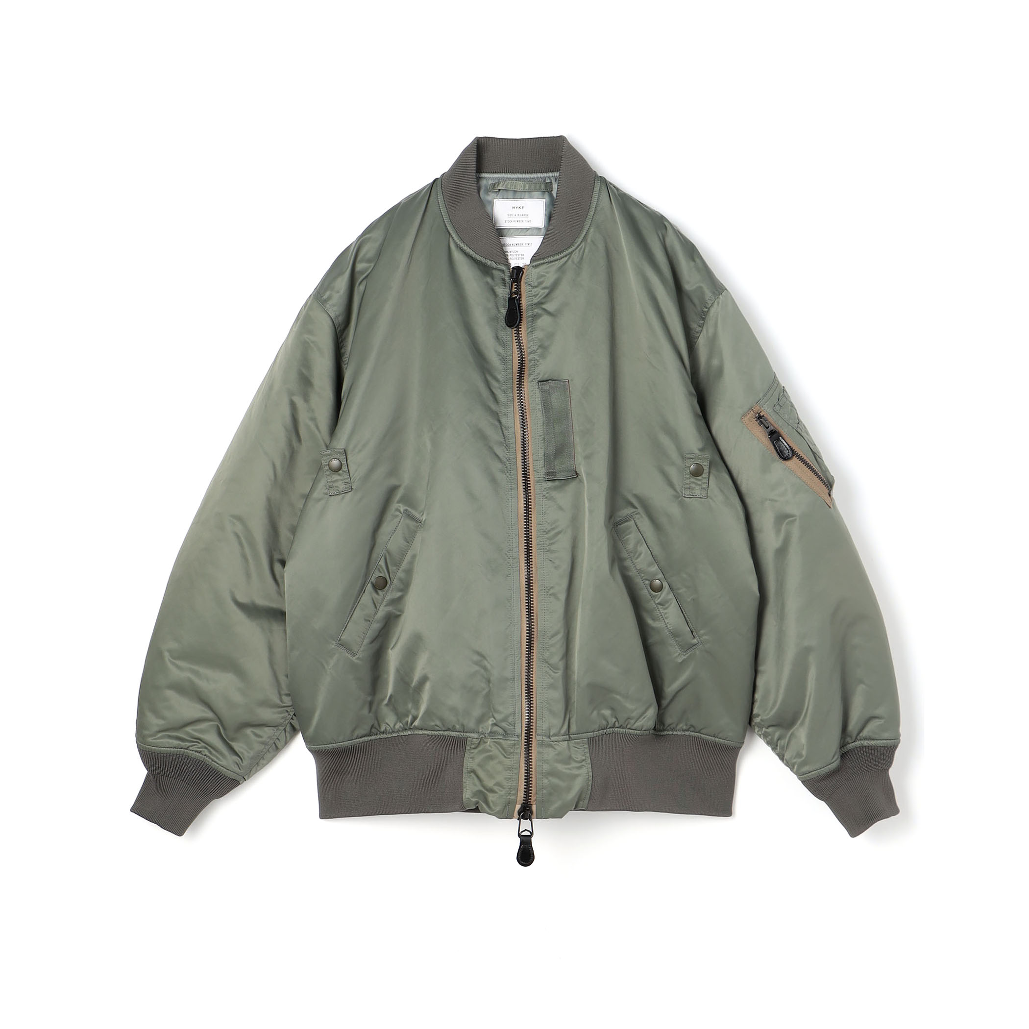 HYKE MA-1 JACKET ハイク ブルゾン 黒 レディース サイズ1 ...