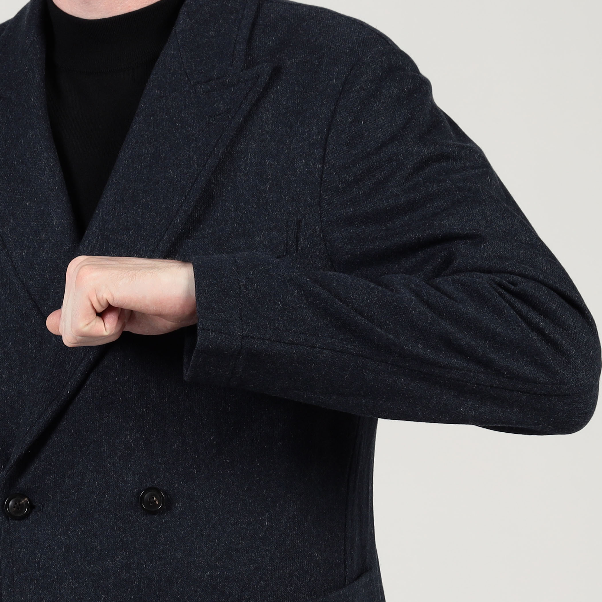 カシミヤジャージー ダブルブレステッド6Bジャケット BRESCHI