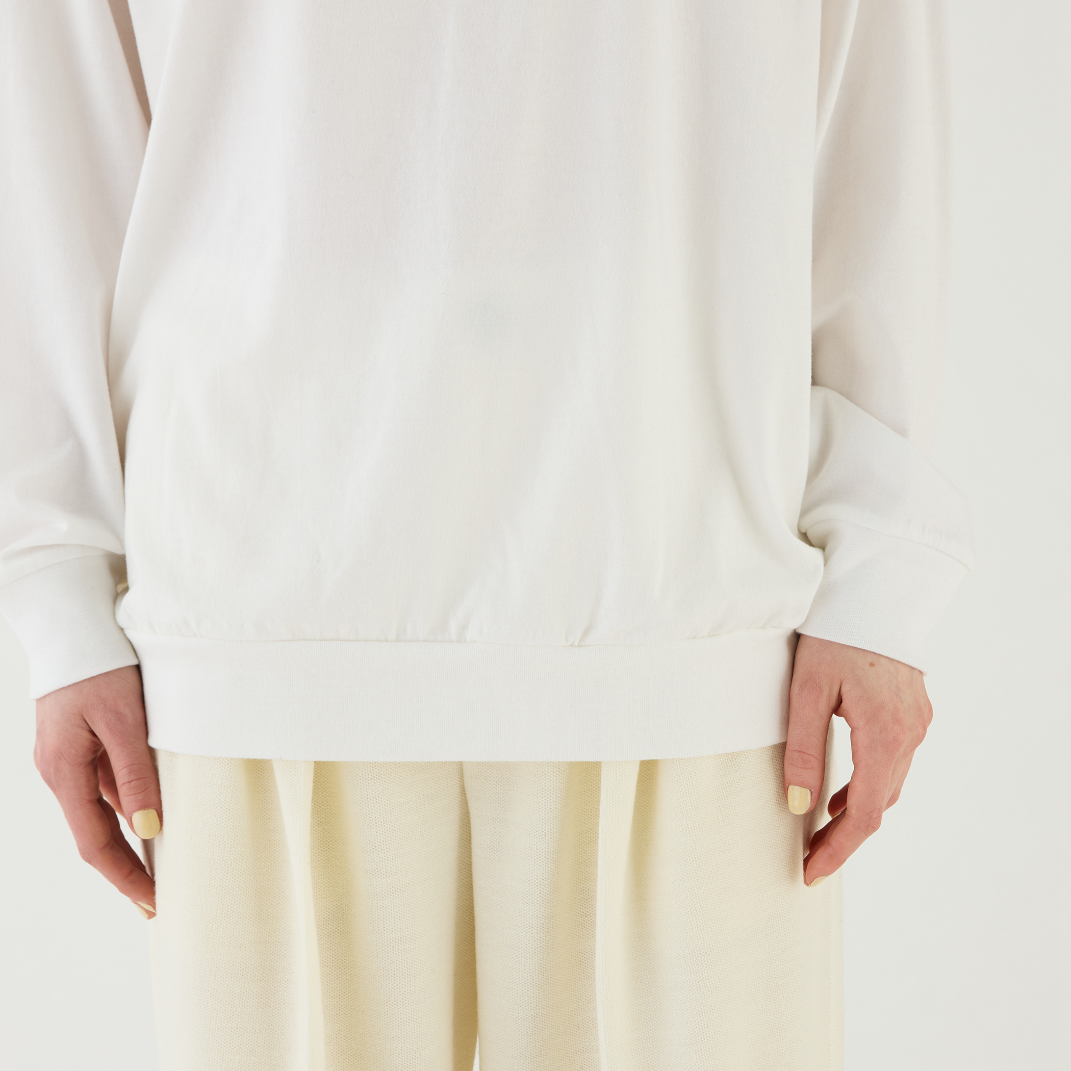 コットンシルクジャージー ロングスリーブプルオーバー