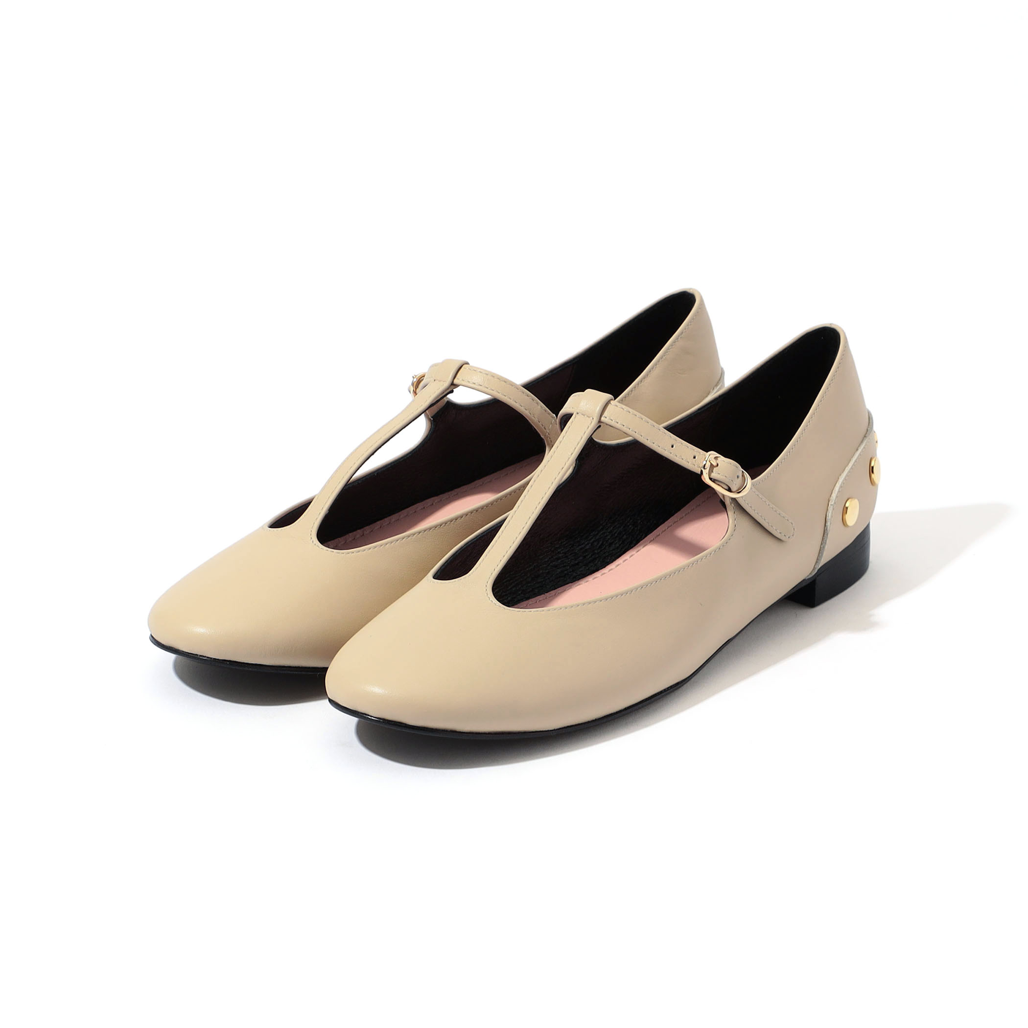 LACADE TOMOYO Tストラップ フラットシューズ