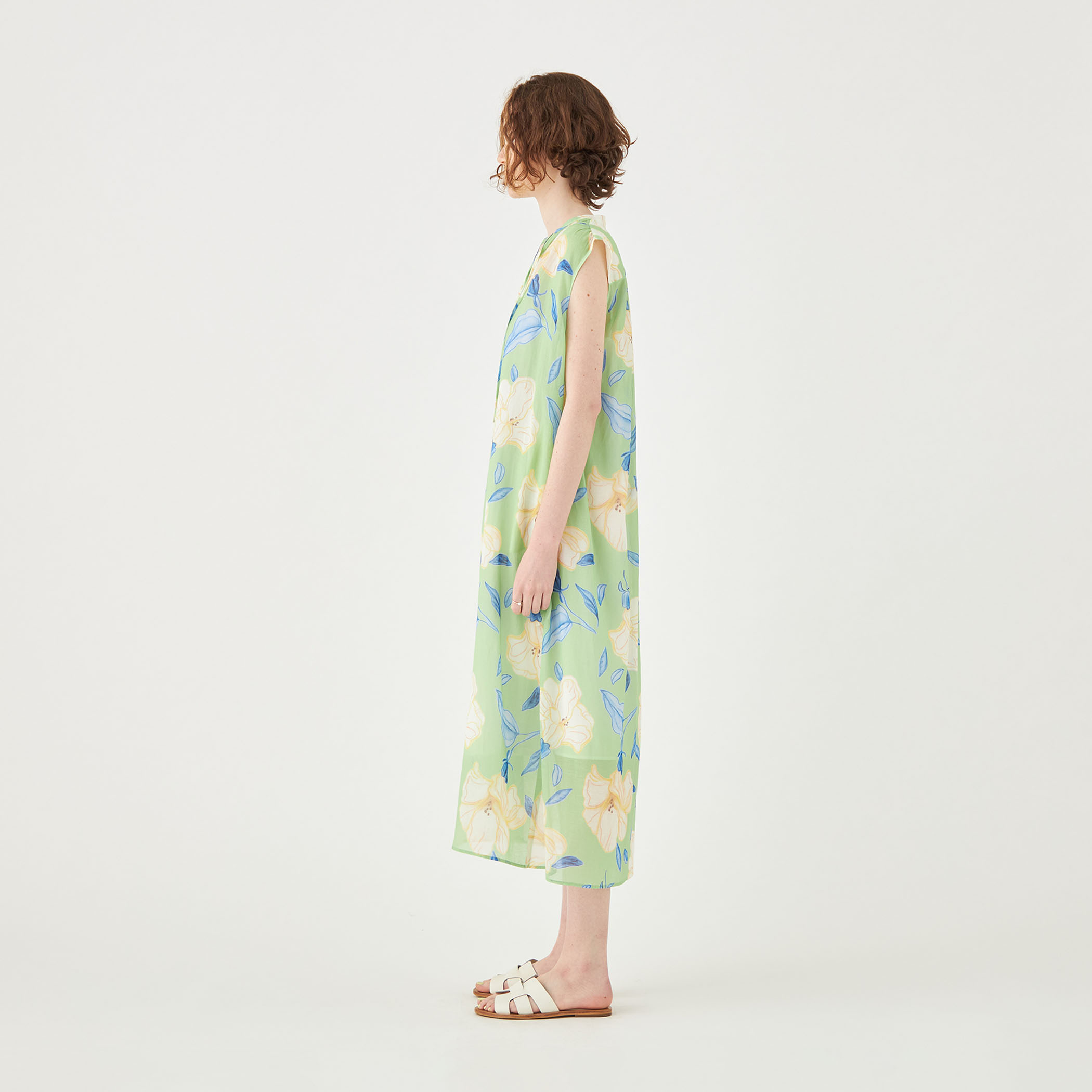 ballsey トゥモローランド キャミロングワンピース フラワー 花柄 36 バチックフラワープリント スリーブレスワンピース