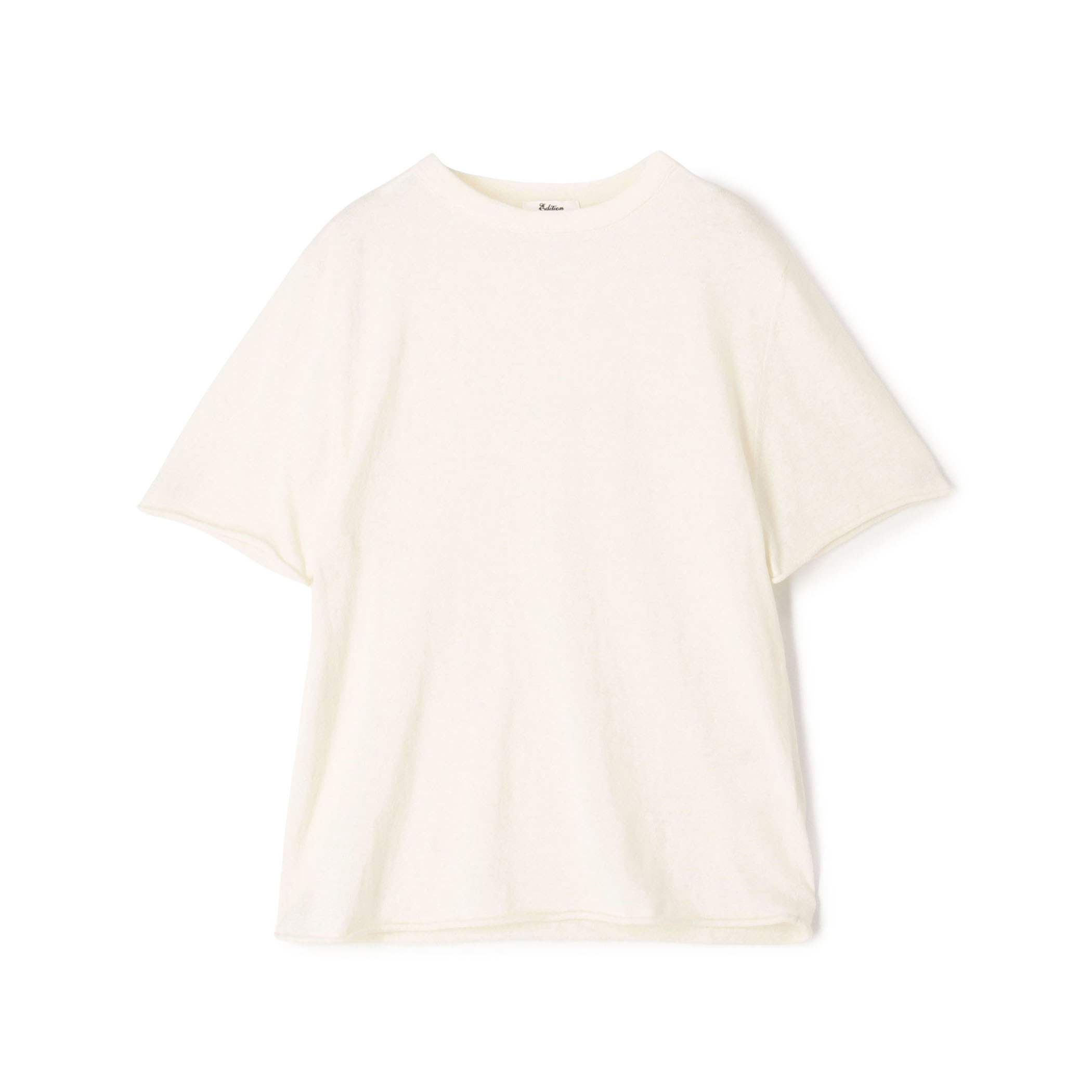 コットンカシミヤ ハーフスリーブニット