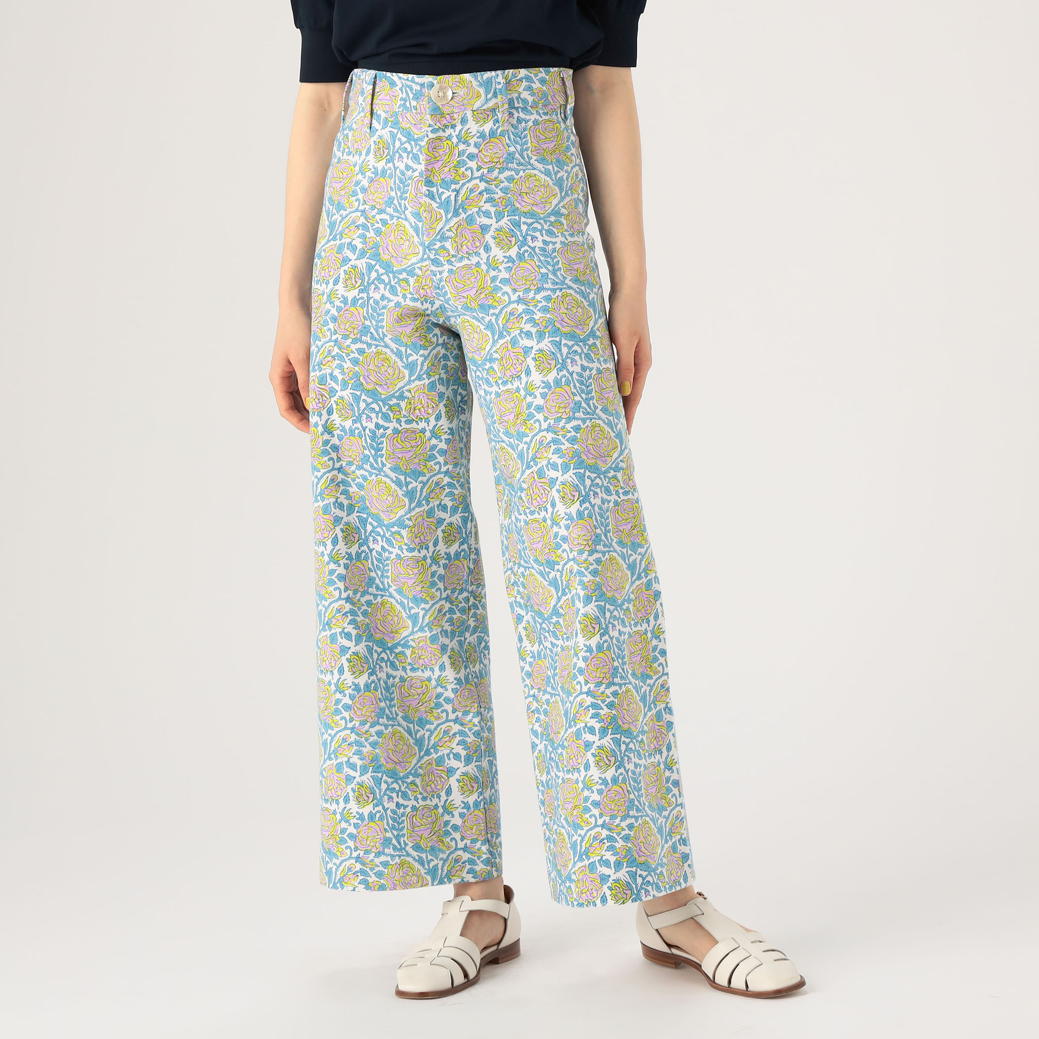 SZ Blockprints Disco Pants ニラ柄 イエロー-