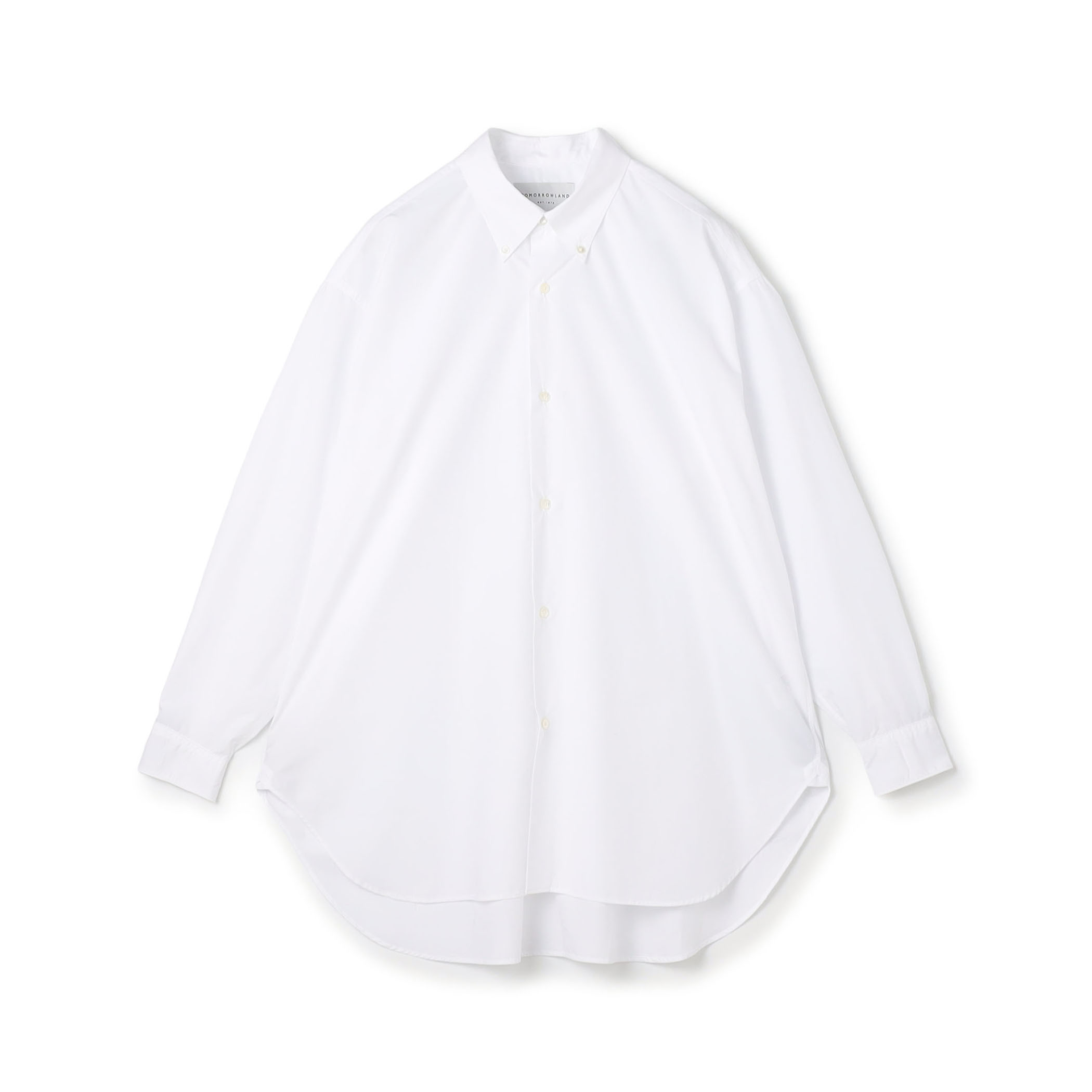 コットンブロード ボタンダウン ロングシャツ