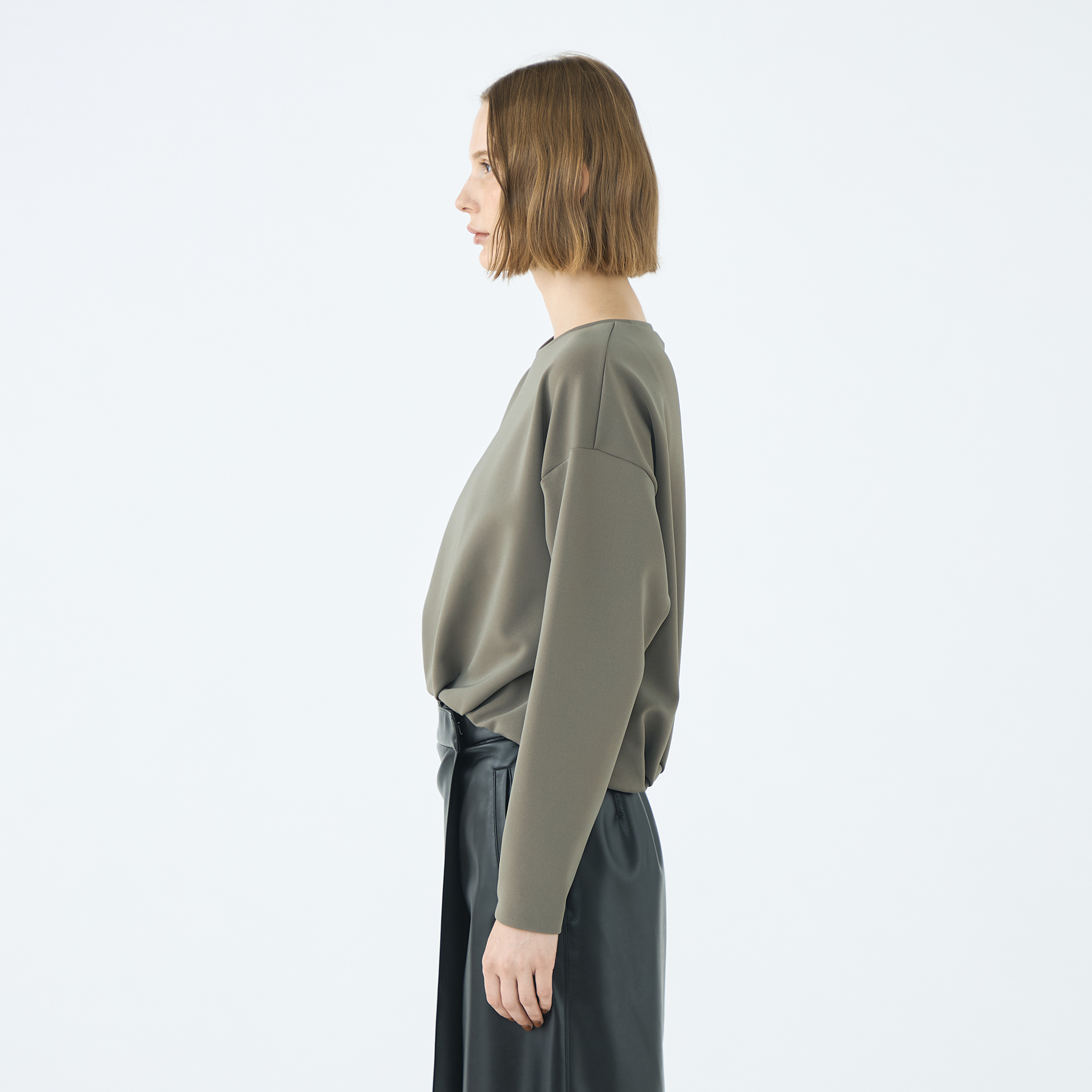 □エラスティックジャージー タックショートプルオーバー