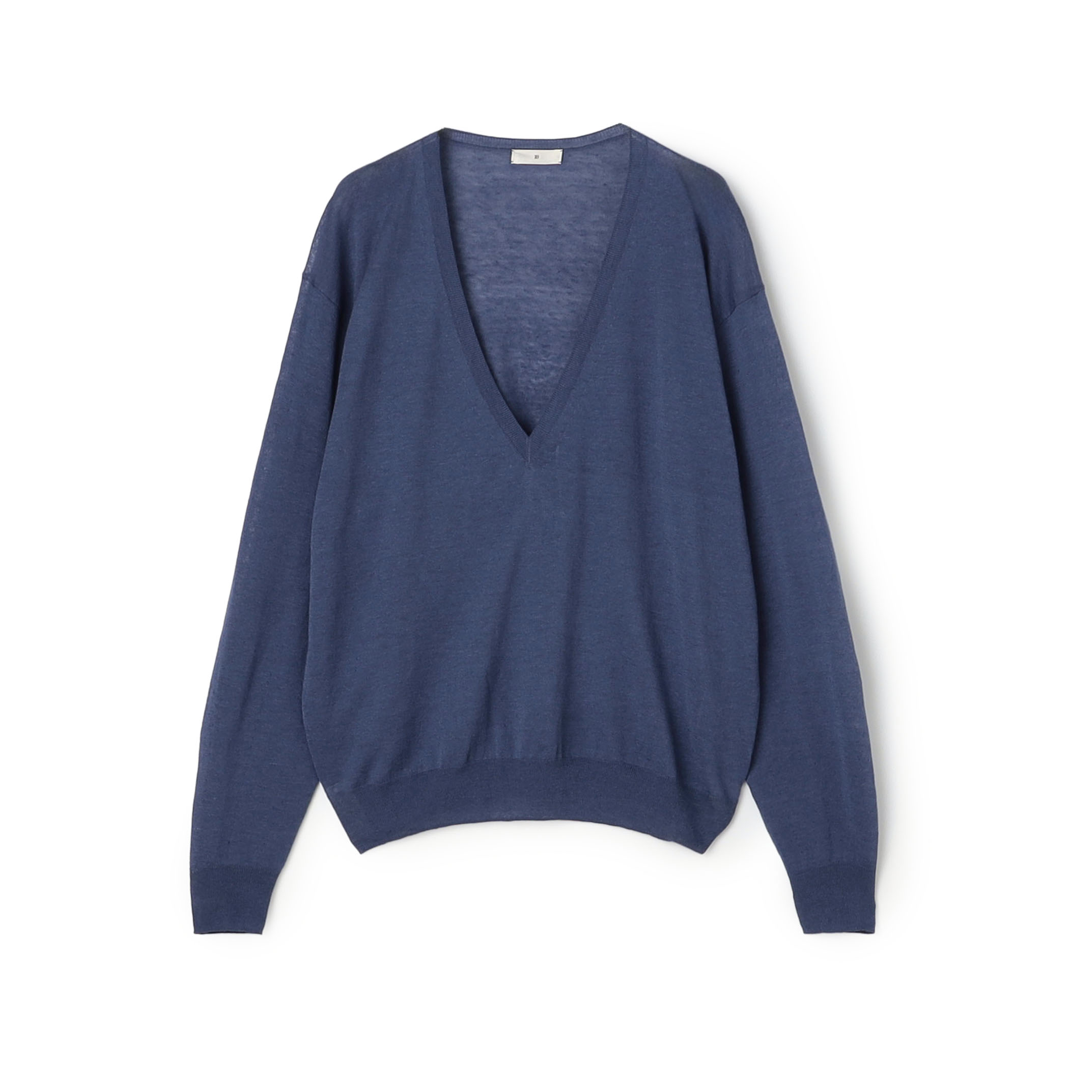 リネンコットン Vネックプルオーバー