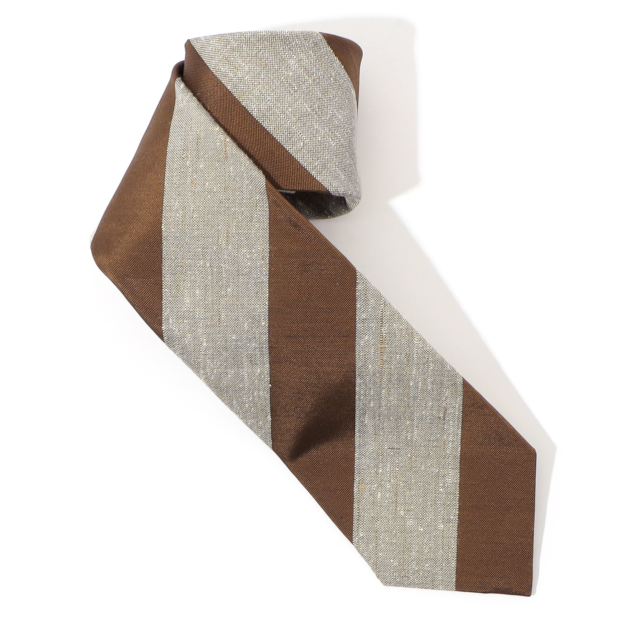 TOMORROWLAND シルクコットン レジメンタルストライプネクタイ