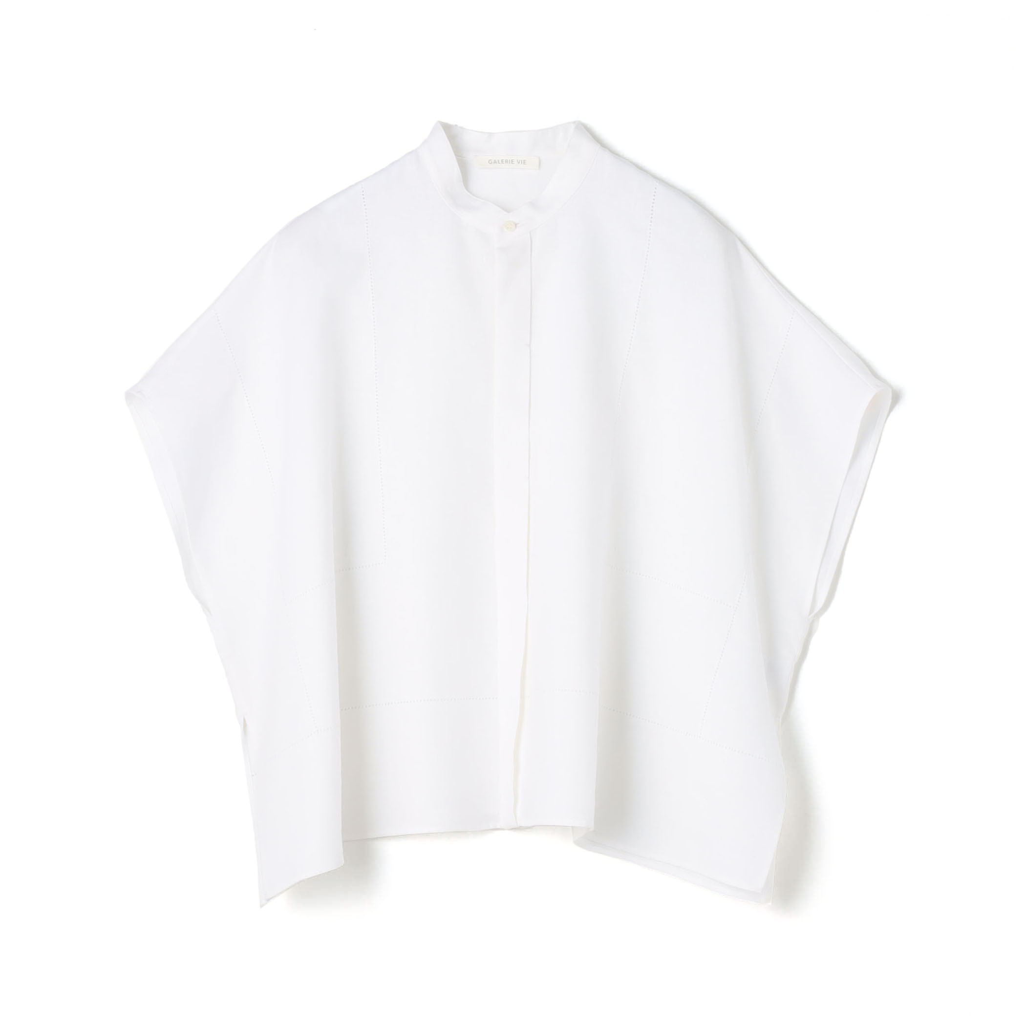 【WEB先行予約】フレンチリネン スタンドカラーシャツ
