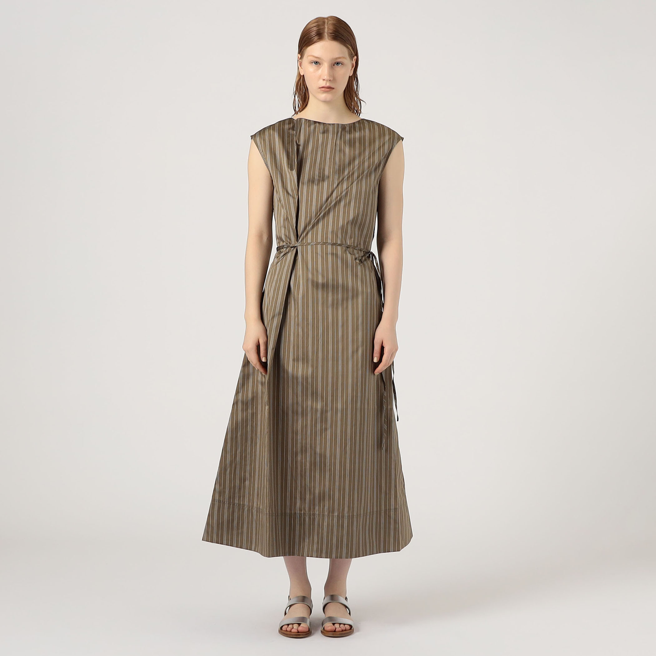 MKDT STUDIO DAJA STRIPE SILK ワンピース｜トゥモローランド