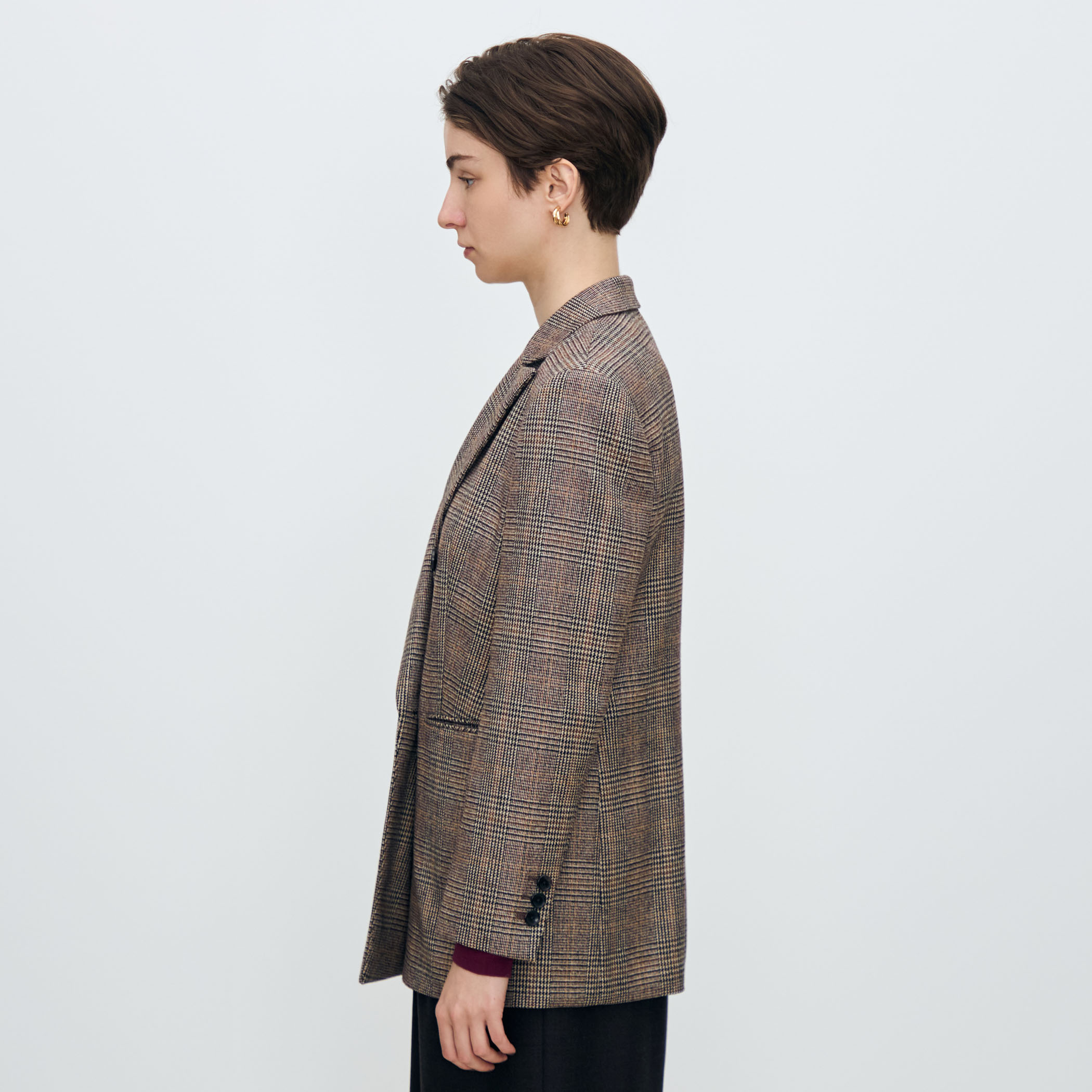 シックバーガンディー ダブルブレストジャケット｜トゥモローランド