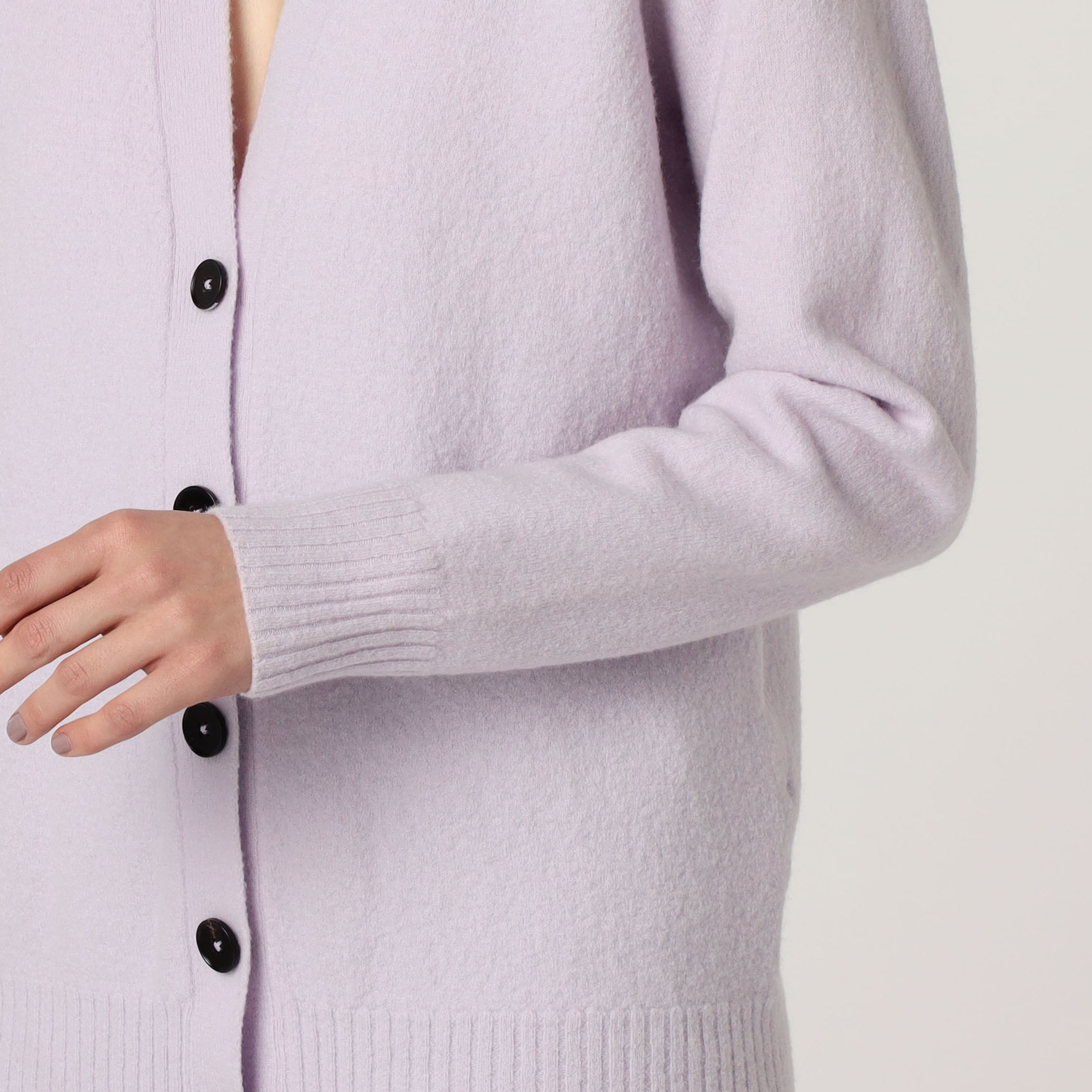 極美品　JIL SANDER ニットジャケット　カーディガン　トグル　グレー50 畦編み・ニットカーディガンジャケット/40代50代からのメンズ
