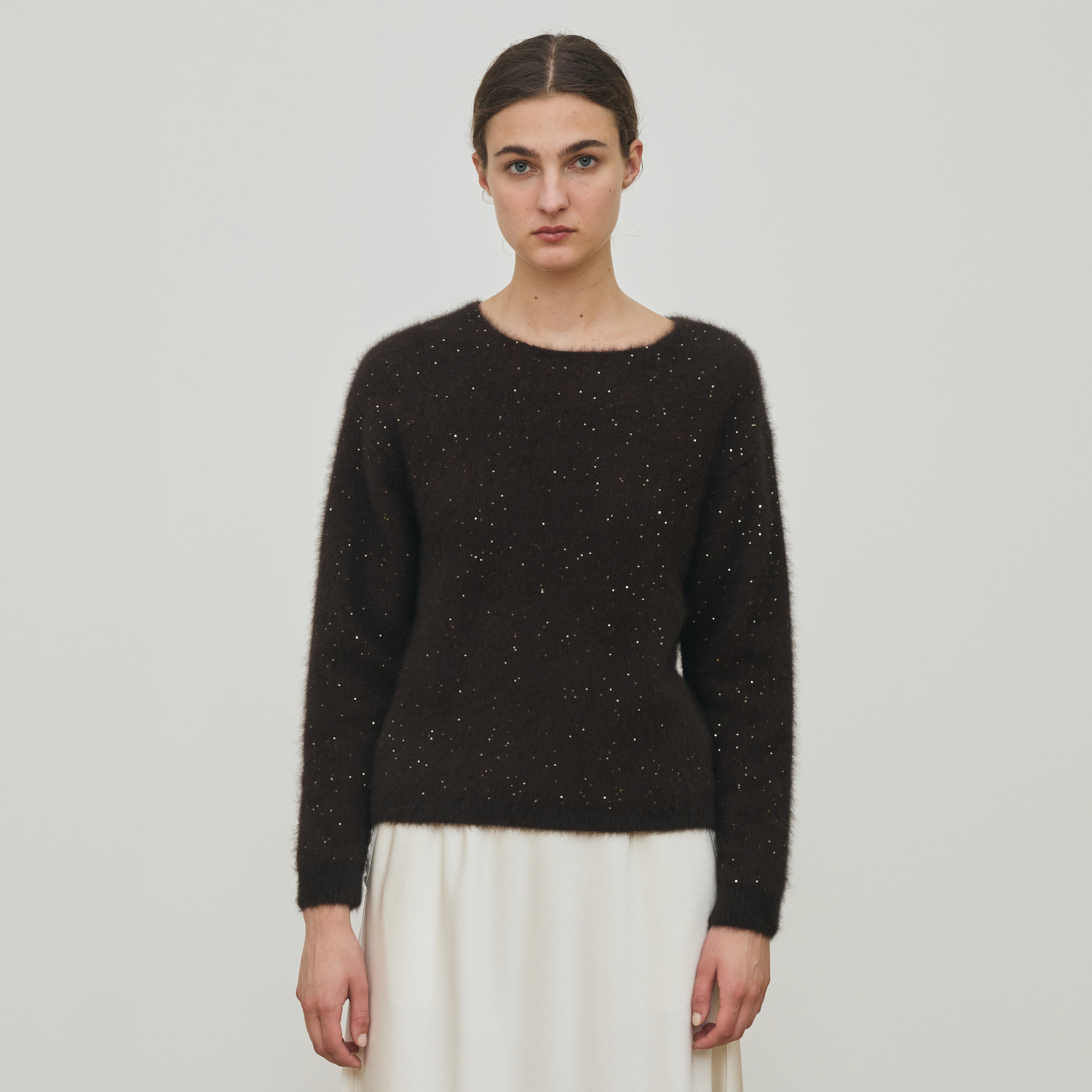 フォックスカシミヤ クルーネックプルオーバー