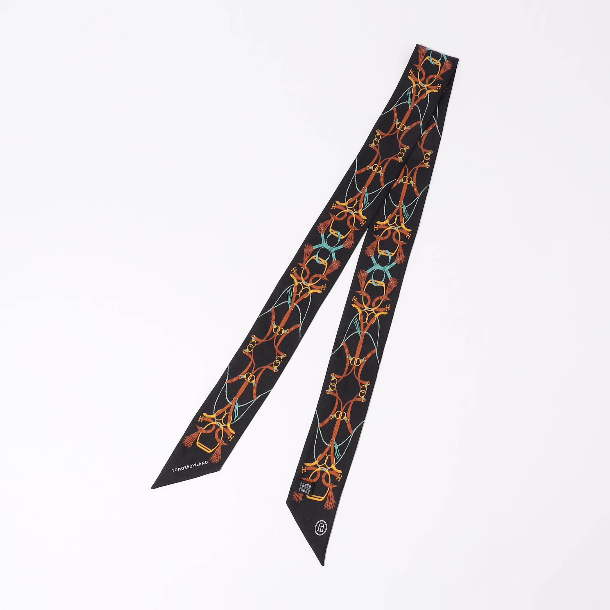Atelier TOMORROWLAND TASSELシルク ボウタイスカーフ