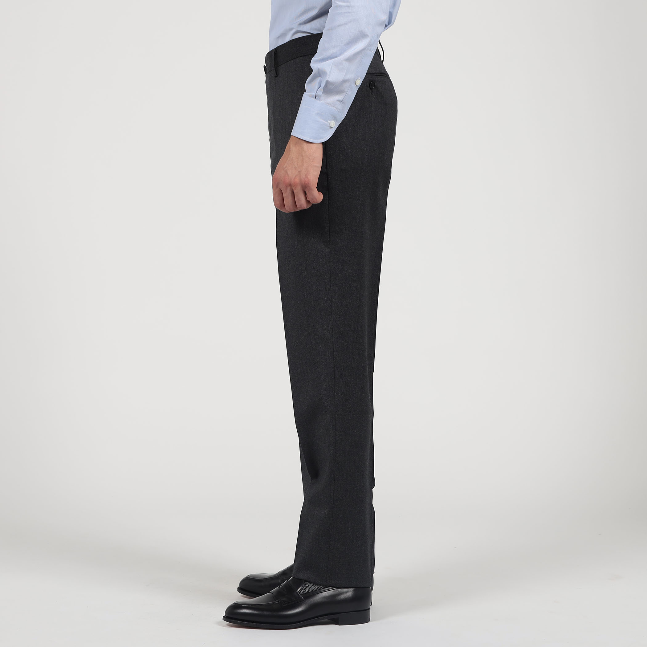 21マイクロン ウールツイル ノープリーツスラックス V.B.CANONICO