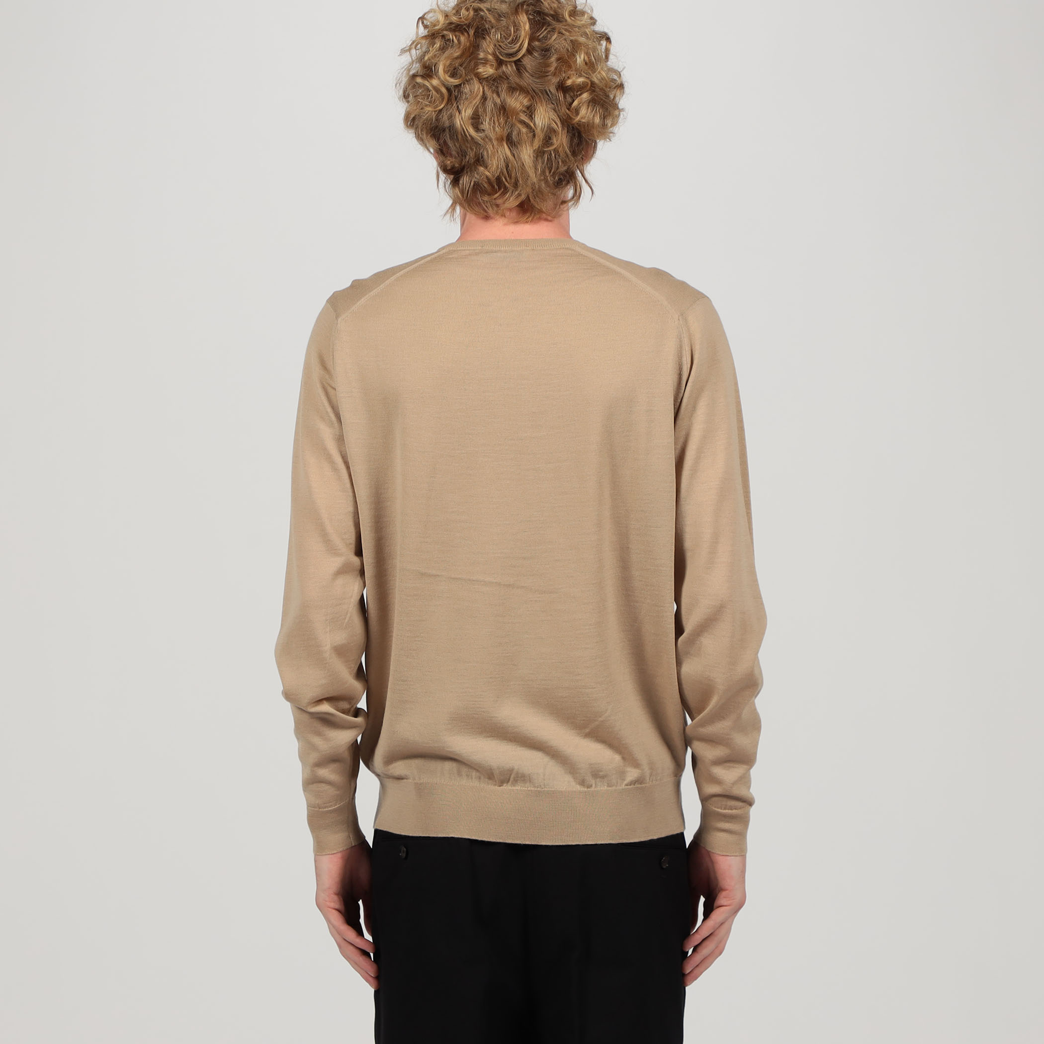JOHN SMEDLEY PACKHAM メリノウール Vネックプルオーバーニット 