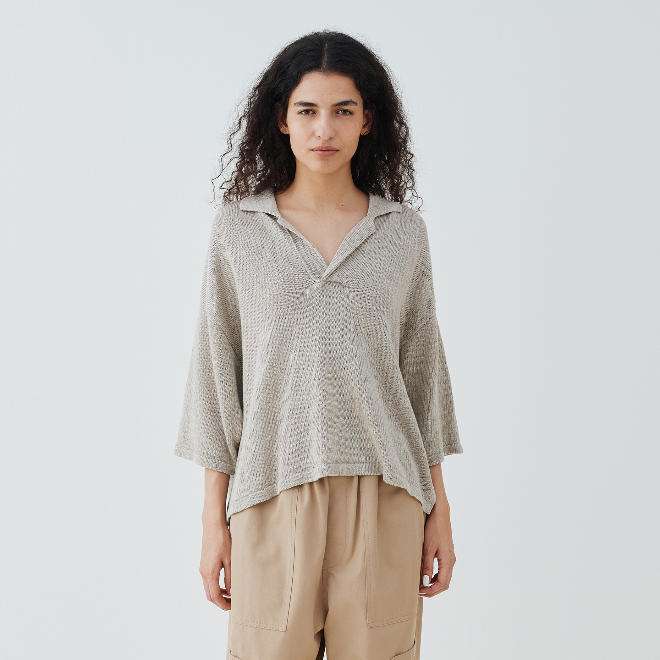 □リネンリリヤーン スキッパープルオーバー｜トゥモローランド 公式通販