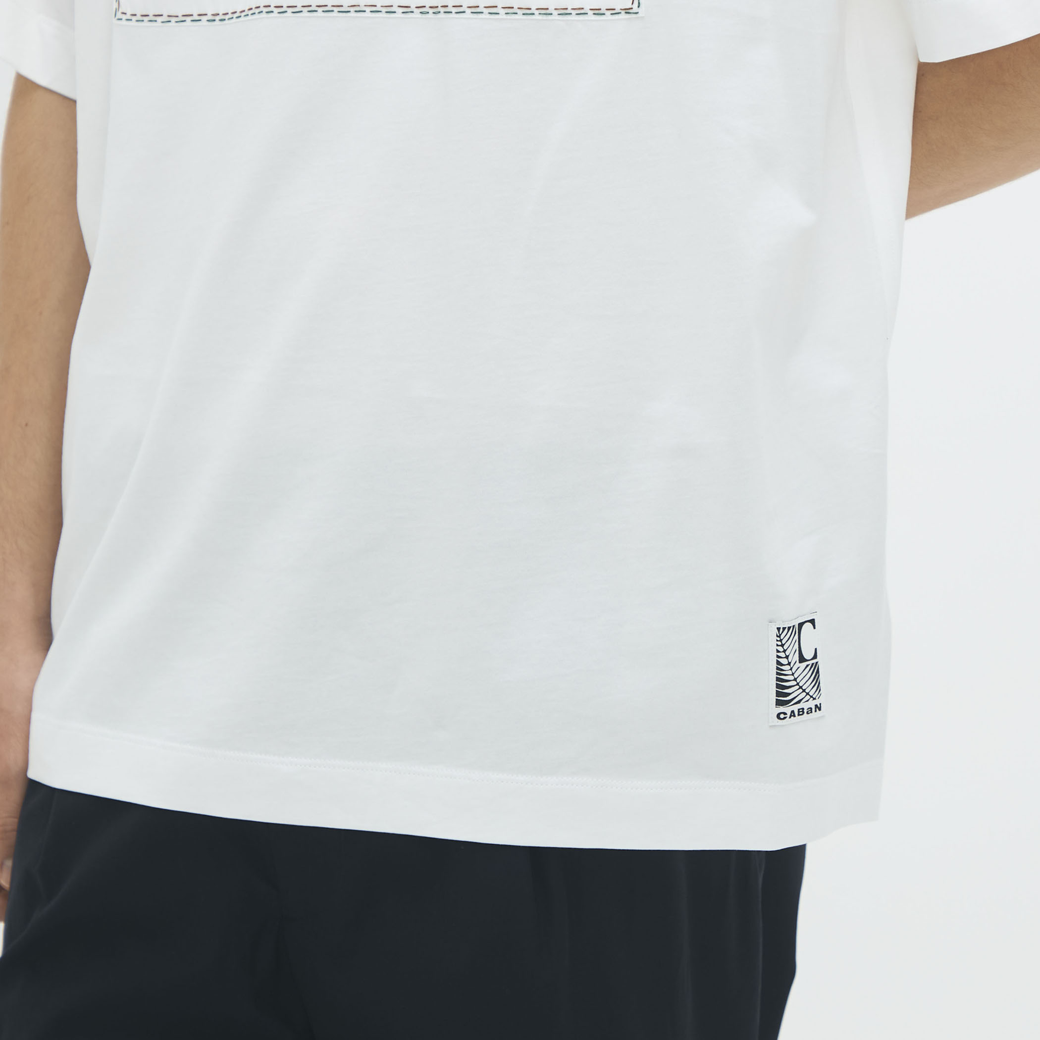 CABaN スビンコットン MIX PATTERNED ELEPHANT Tシャツ