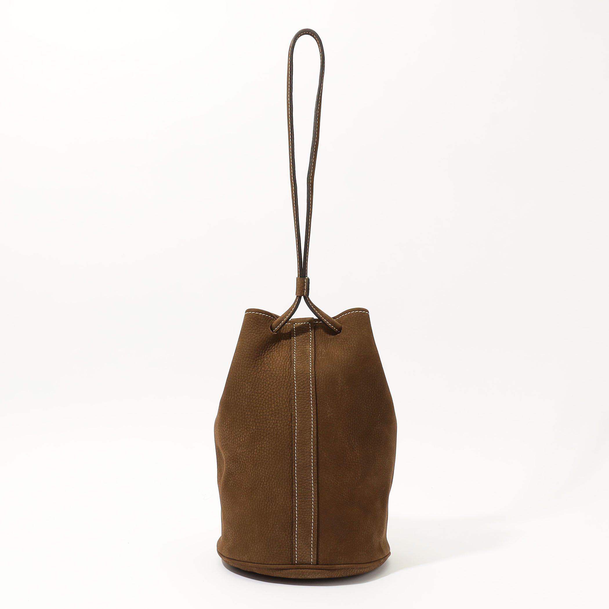 Charles et Charlus ESCALA 巾着バッグ グリーン 本革 Charles et Charlus ESCALA 巾着バッグ グリーン 本革