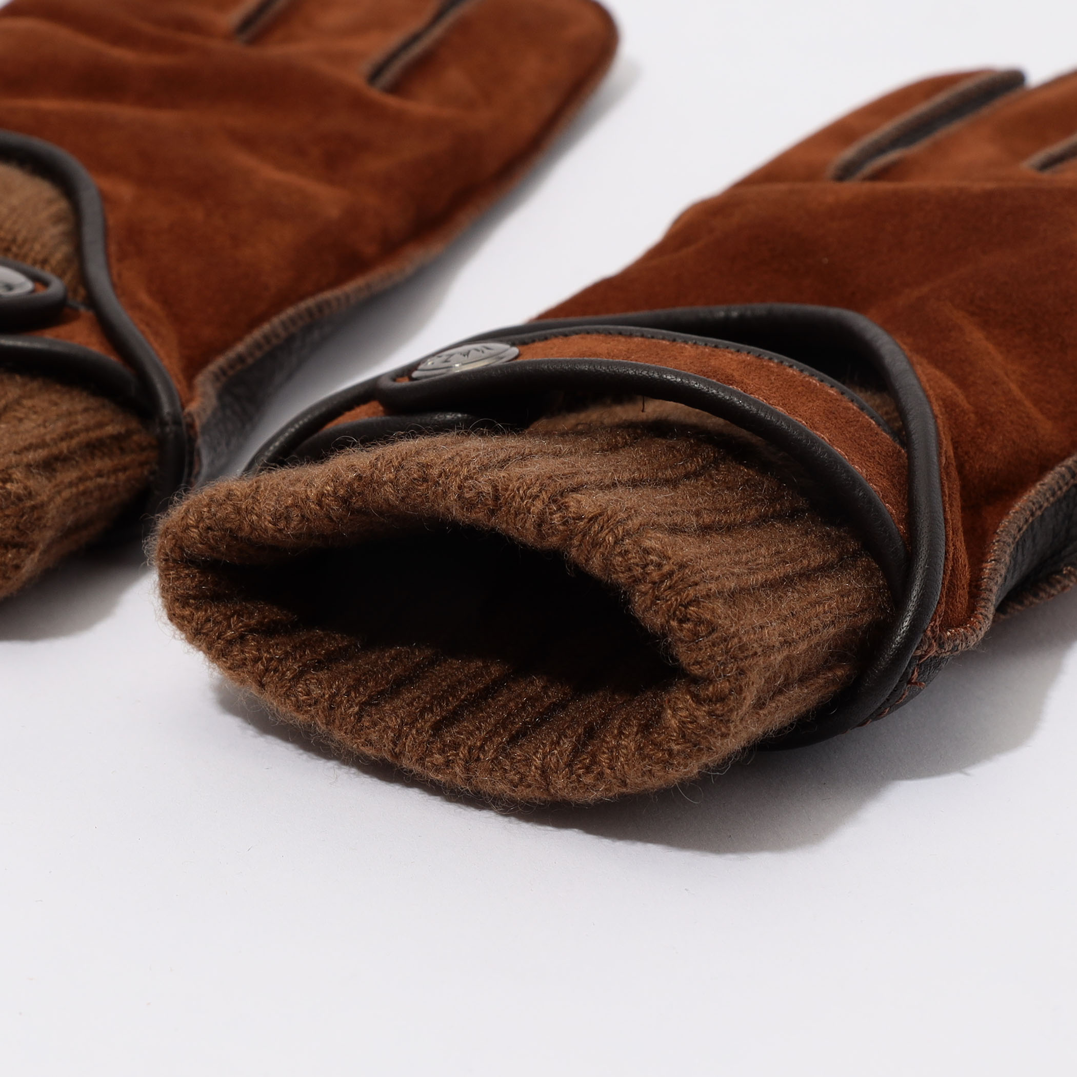 MAZZOLENI カシミヤライニング ラムスキンヌバック×ディアスキンコンビ