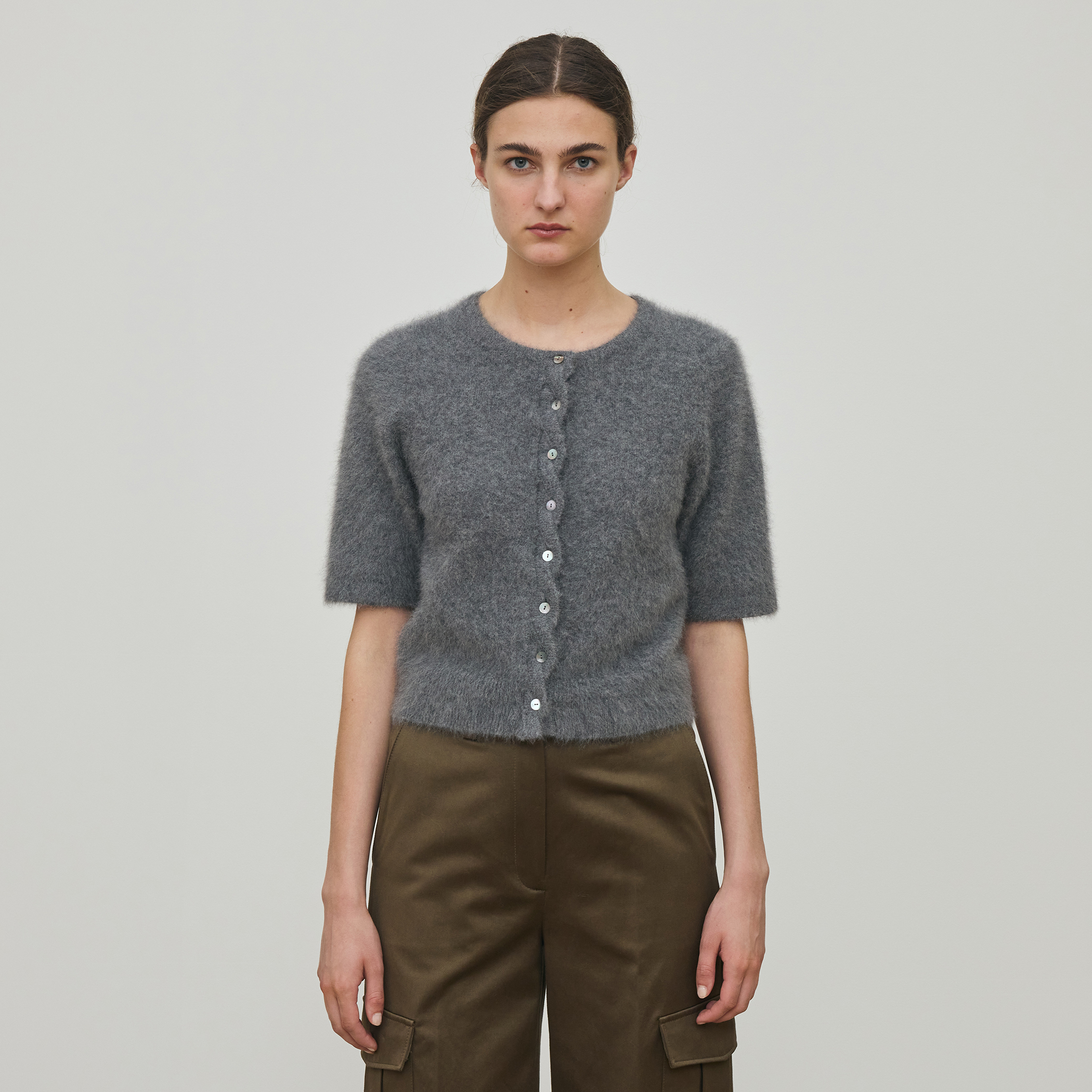 フォックスカシミヤ ハーフスリーブカーディガン｜トゥモローランド