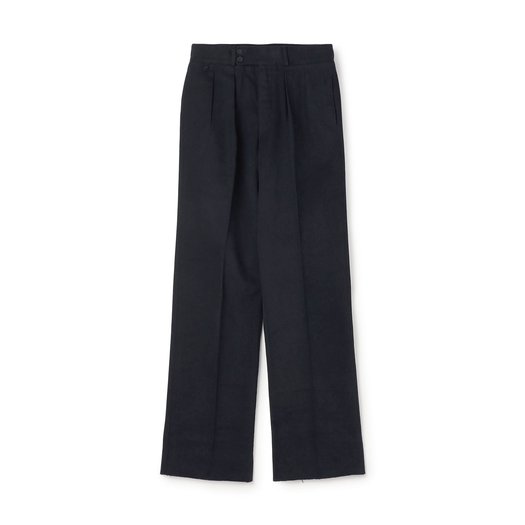 BERNARD ZINS GURKA コットン 2プリーツトラウザーズ