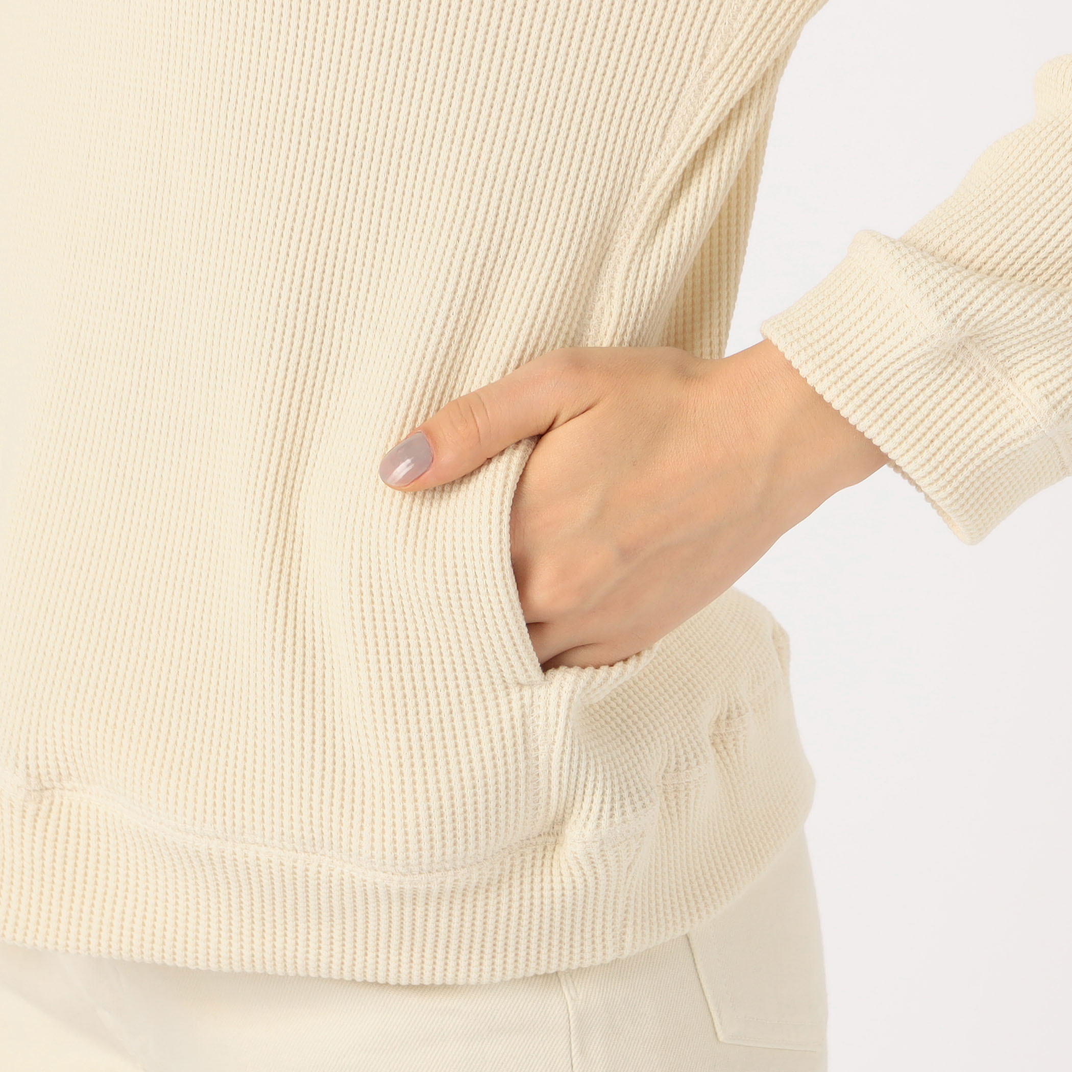 【GALERIE VIE】ウールコットンワッフル ラウンドネックプルオーバー item6319bc62882df.jpg