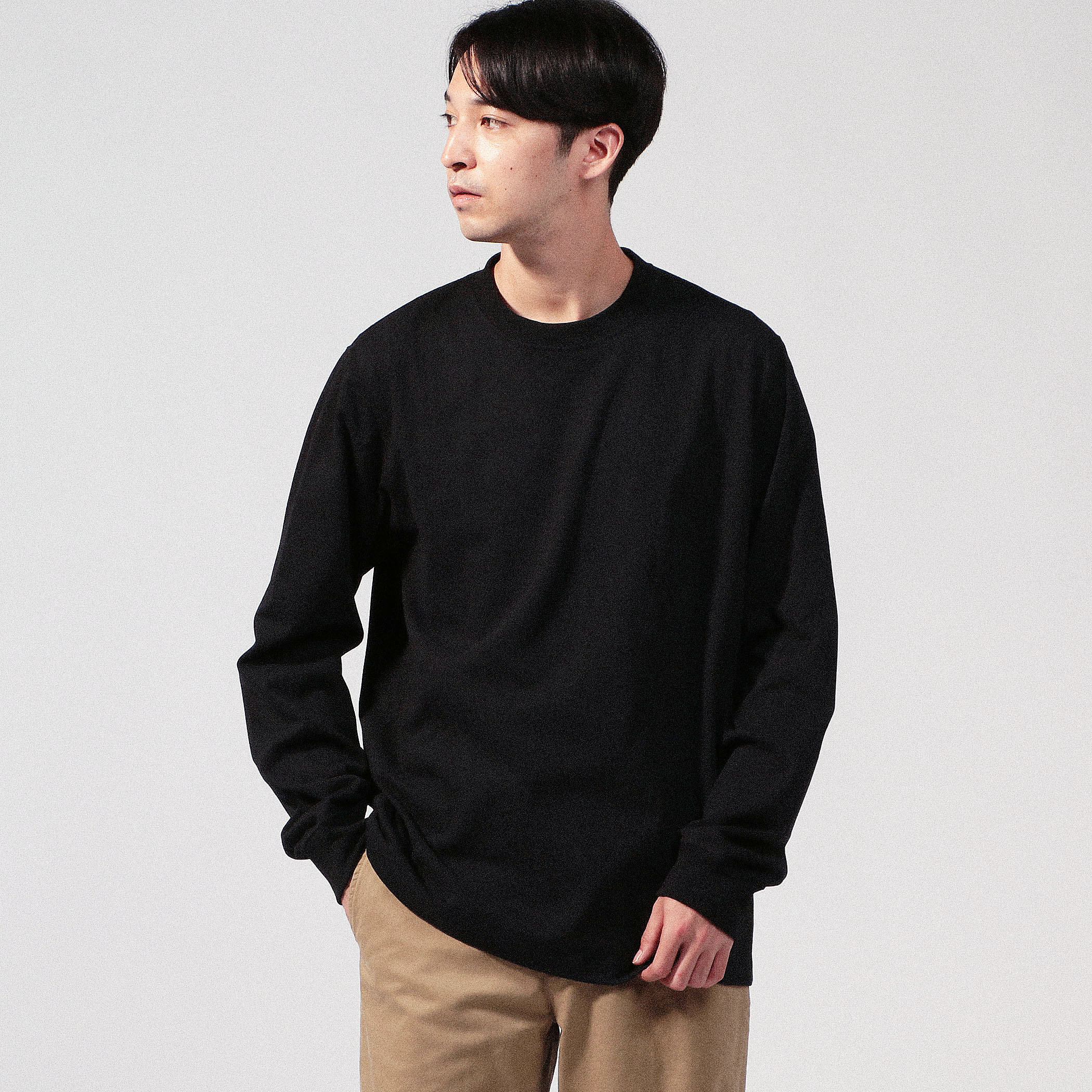 fitfor BASIC LONG SLEEVE TEE コットン クルーネックロングスリーブ