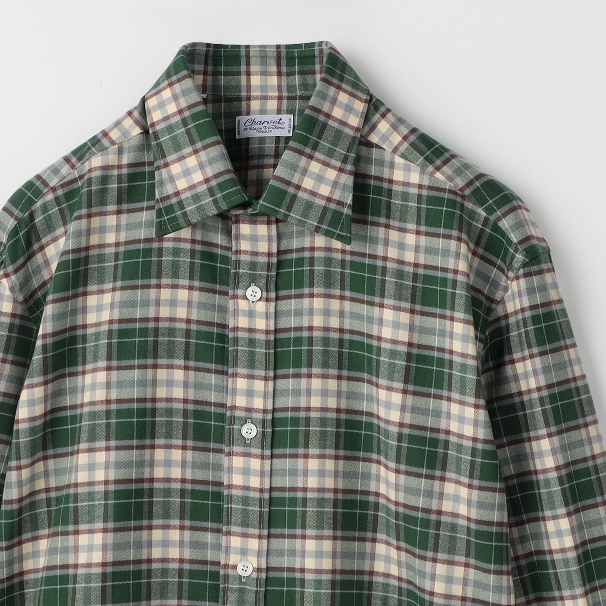 Charvet コットンネル セミワイドカラーシャツ｜トゥモローランド 公式