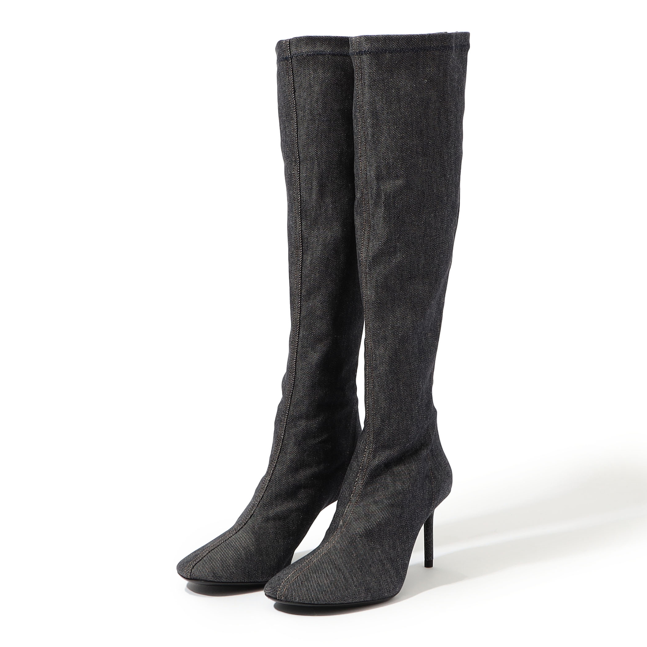 Courreges NUDE DENIM 75 BOOTS