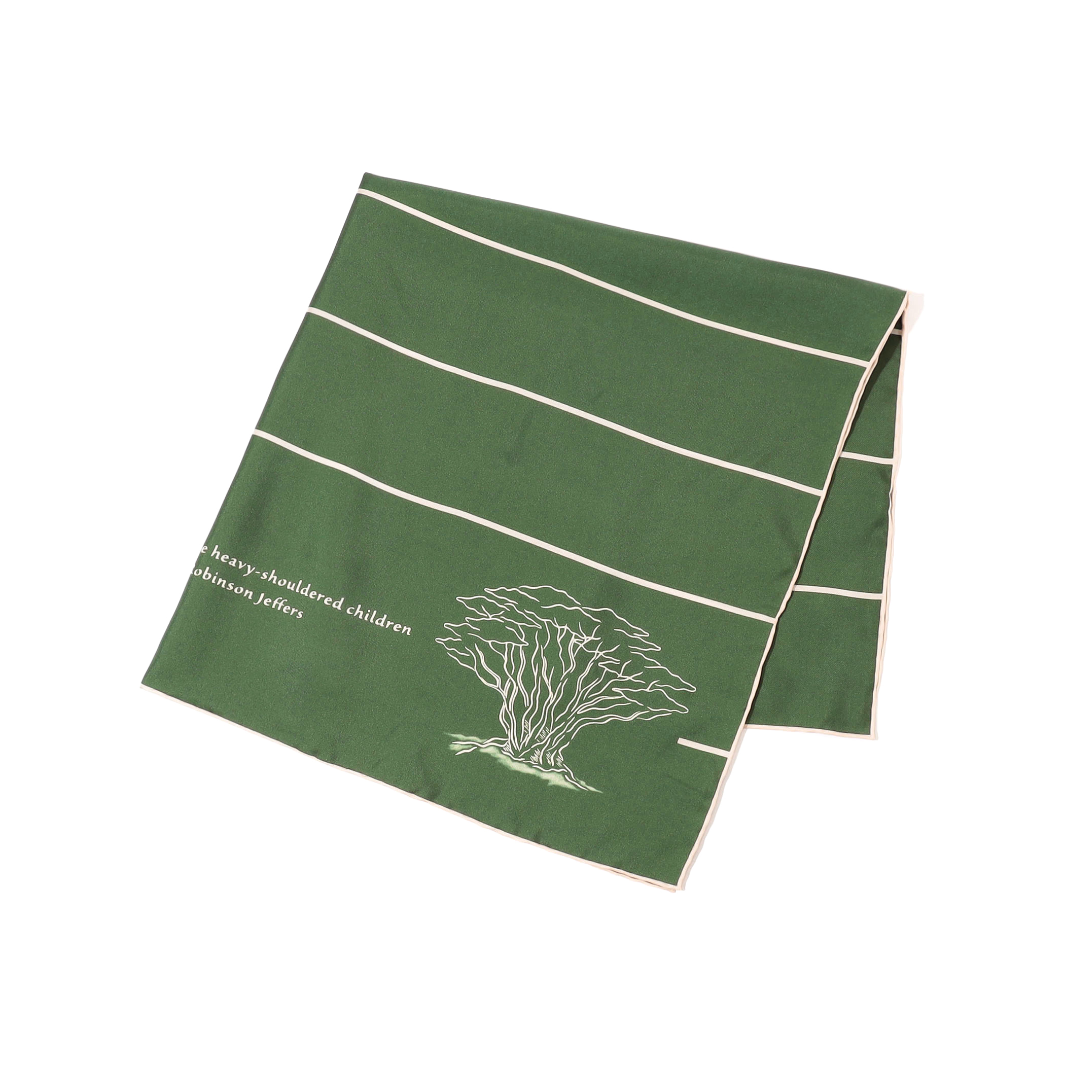 sense the pebble Cypress Tree シルクスカーフ