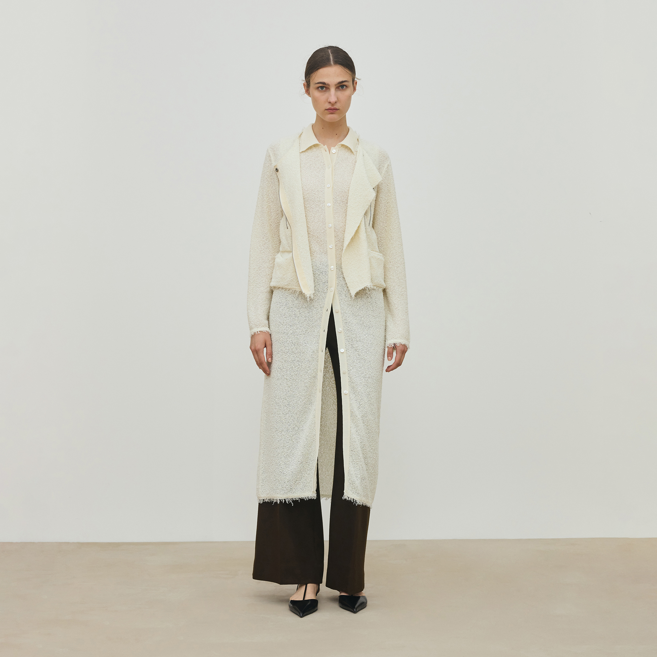 カールヤーンニット ライダースジャケット｜トゥモローランド 公式通販