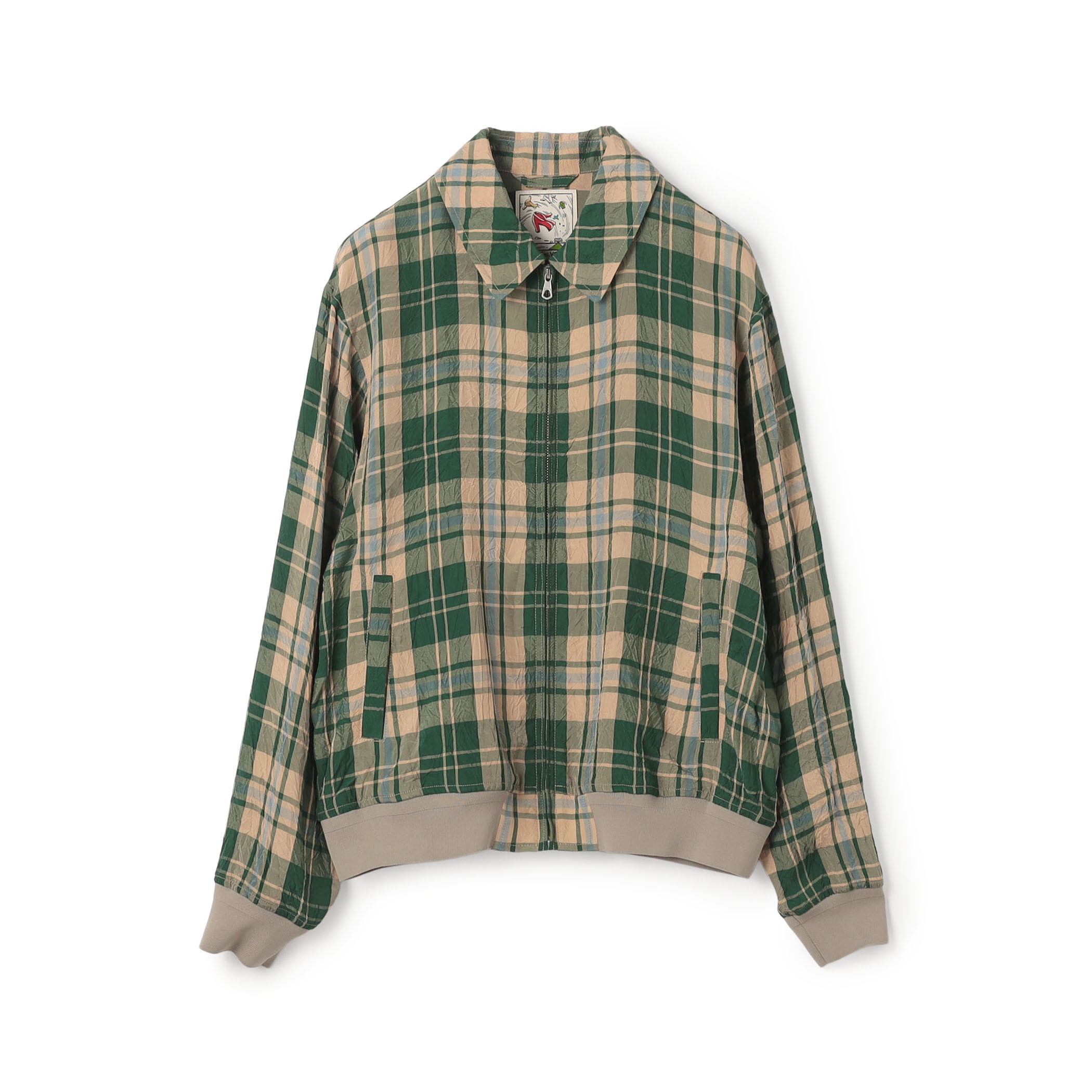 ヴィスコースタフタ ジップアップブルゾン LYRIA