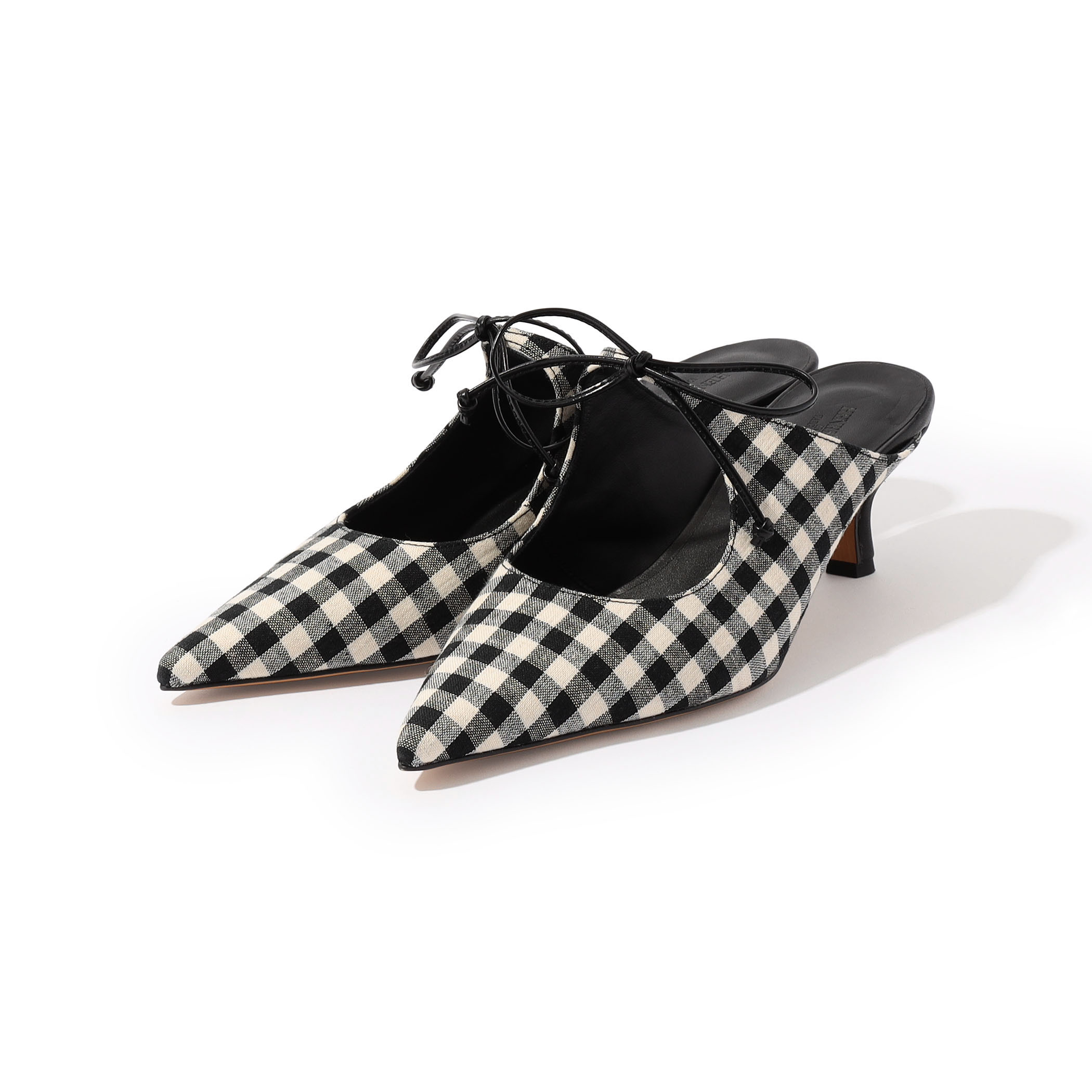 【別注】HENRI EN VARGO THELMA gingham ミュール
