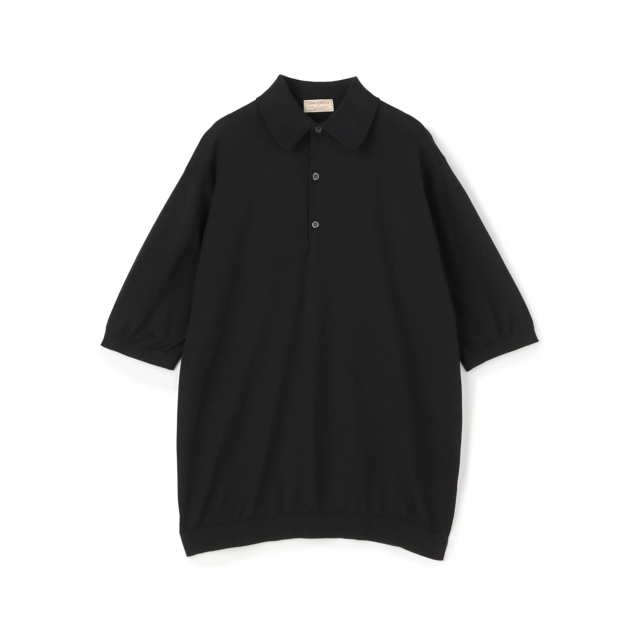 【WEB先行予約・別注】JOHN SMEDLEY コットン ポロカラーニット