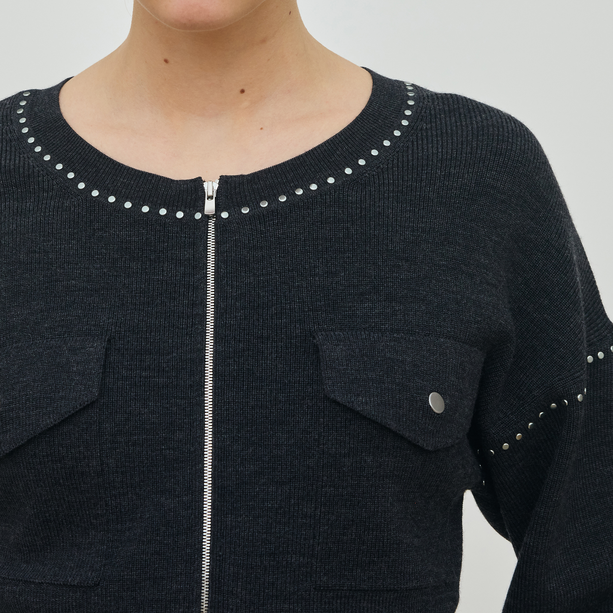 ハーフカーディガン ジップアップブルゾン｜トゥモローランド 公式通販