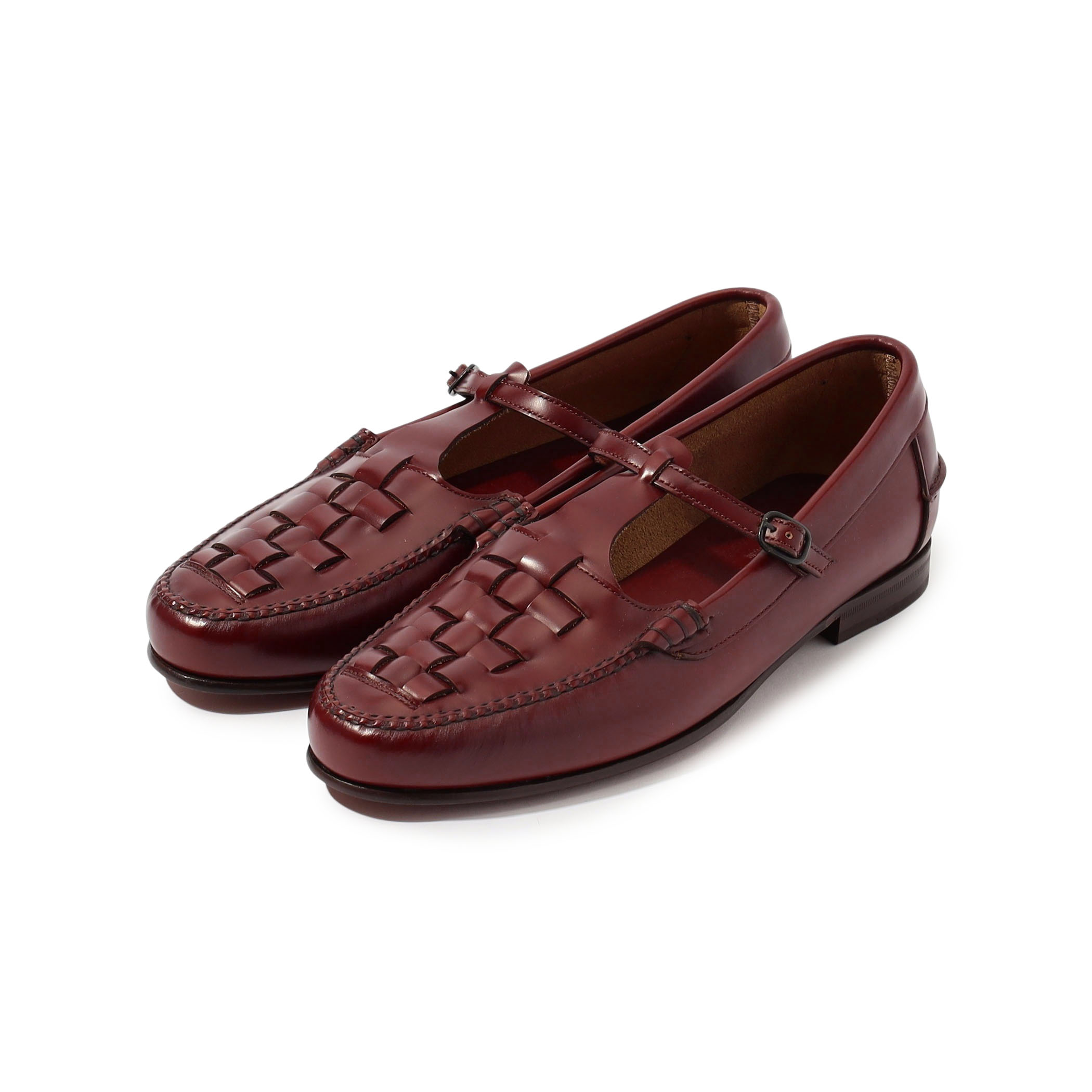 HEREU MAQUEDA Interwoven T-bar Loafer ストラップローファー