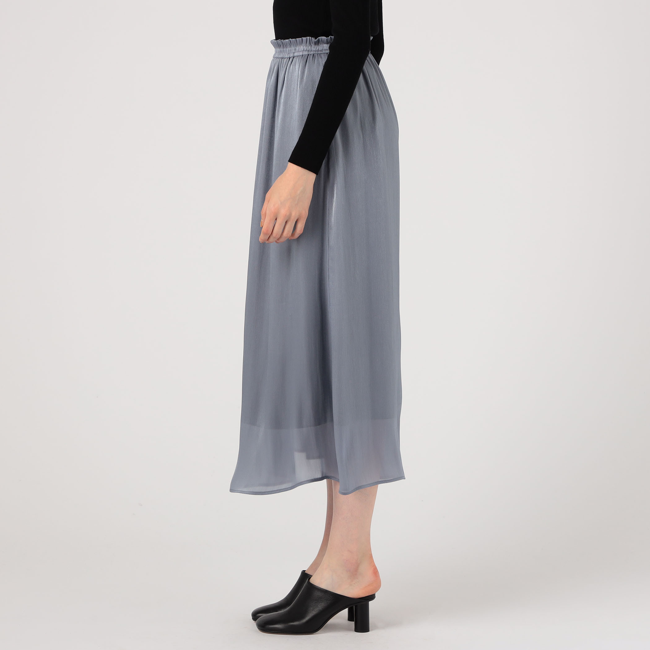 □スパークルサテン ギャザースカート｜トゥモローランド 公式通販