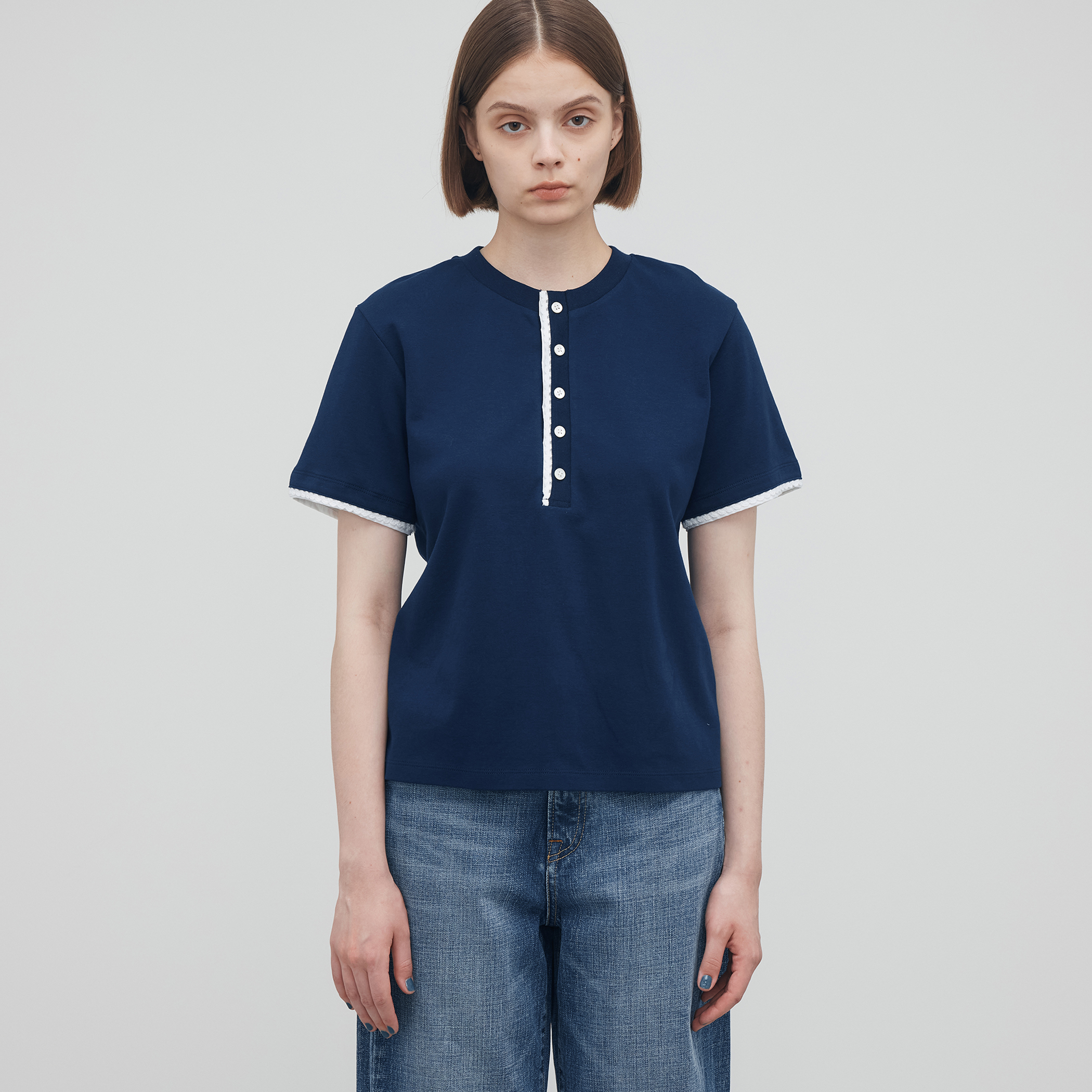 コットンレイヤードヘンリーTシャツ｜トゥモローランド 公式サイト