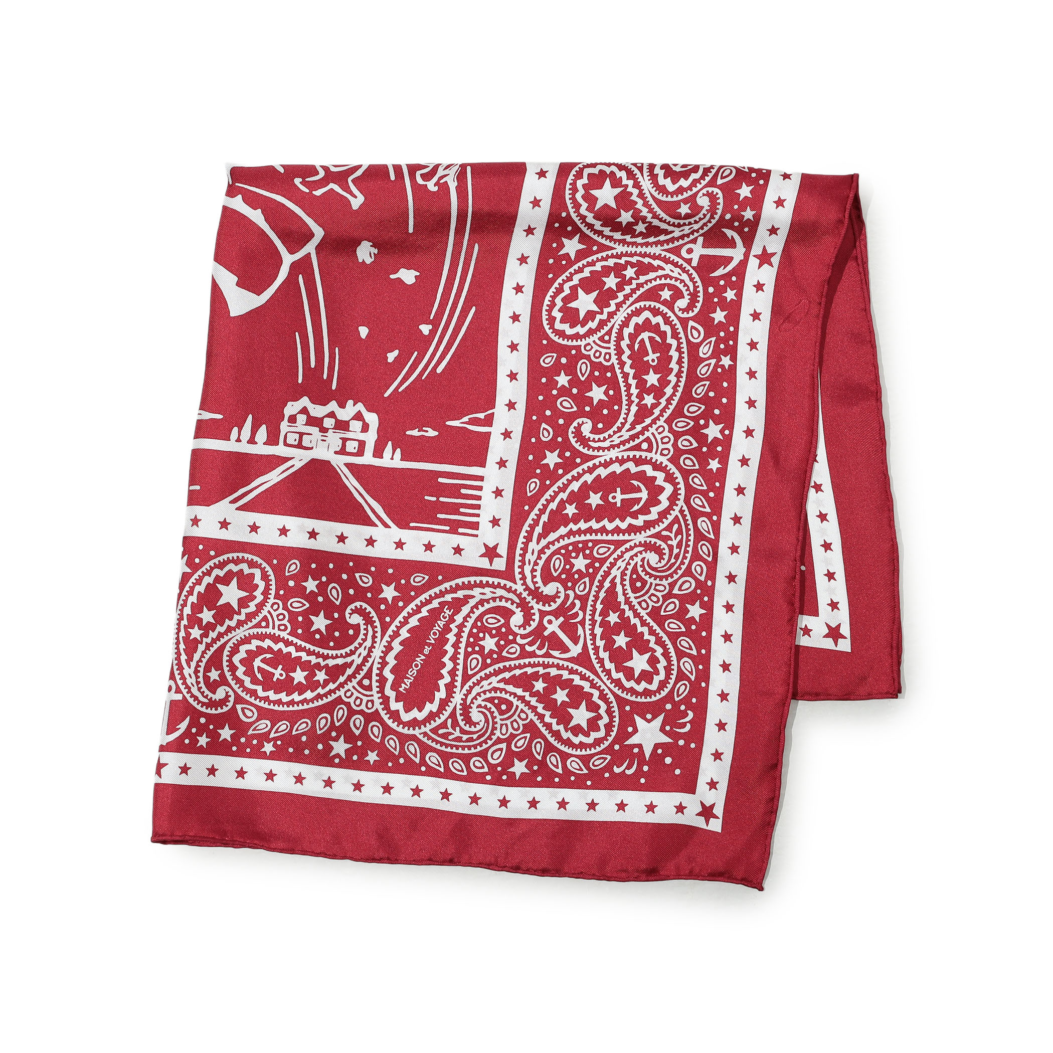 MAISON et VOYAGE シルクツイル バンダナスカーフ