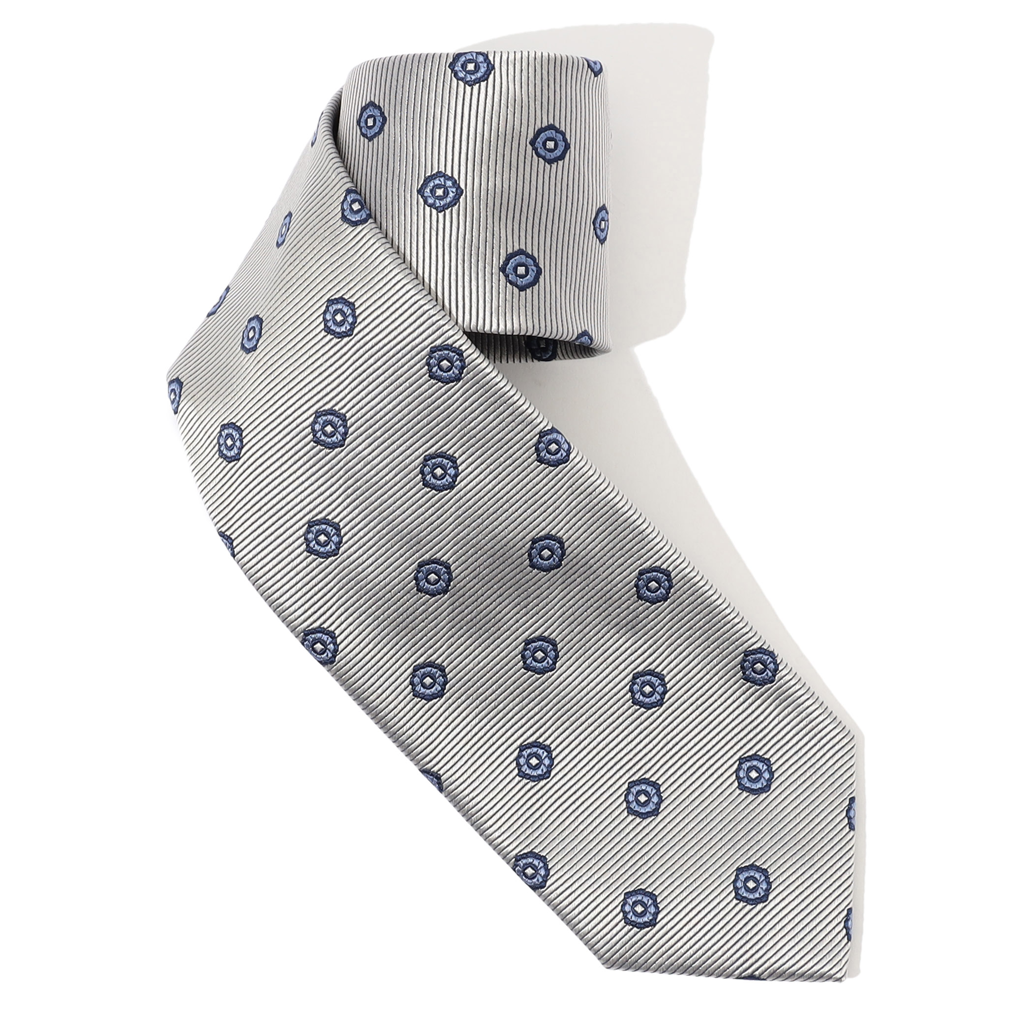 FRANCO BASSI シルクジャガード 小紋柄ネクタイ