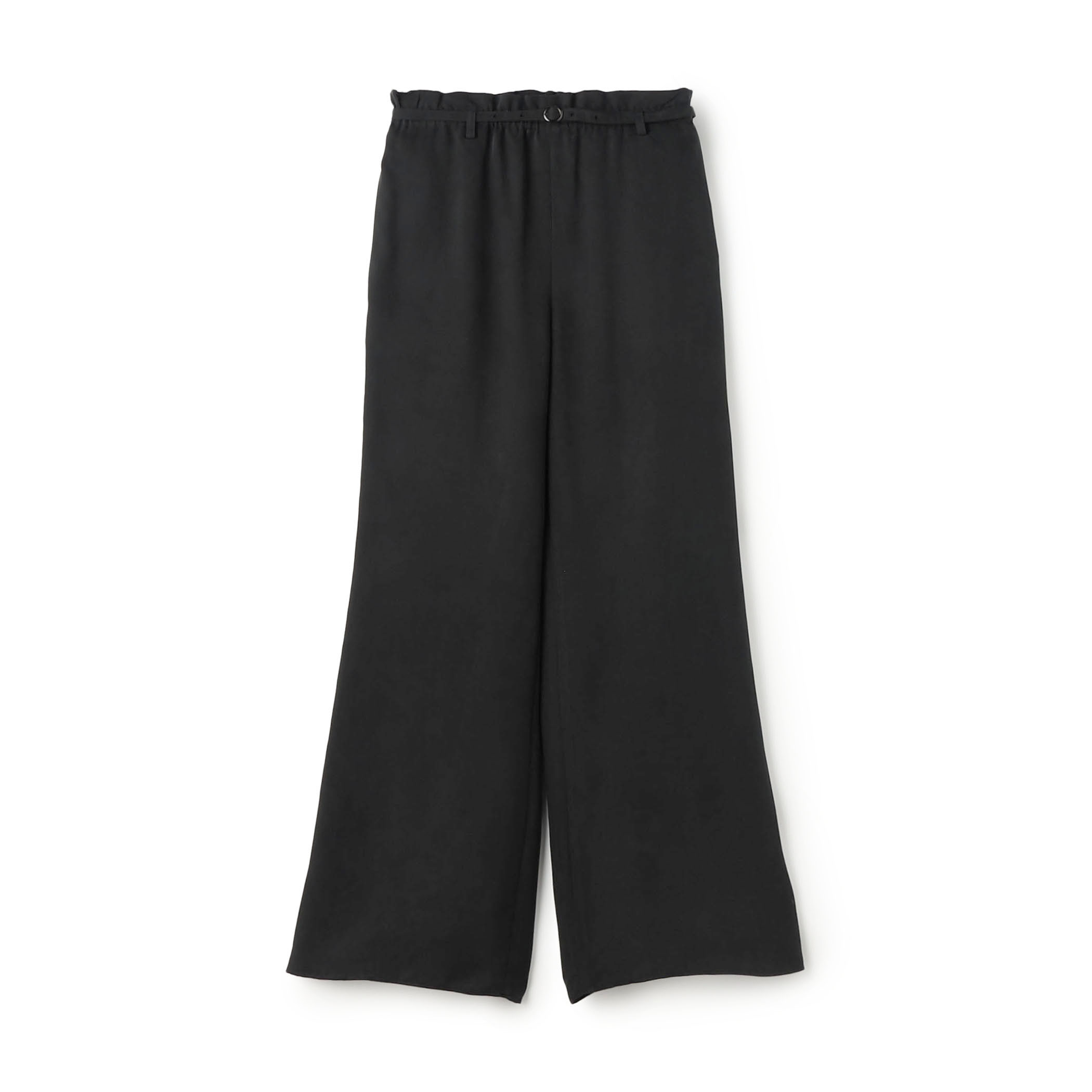 フィブリルキュプラポリ ロングベルデッドギャザーパンツ