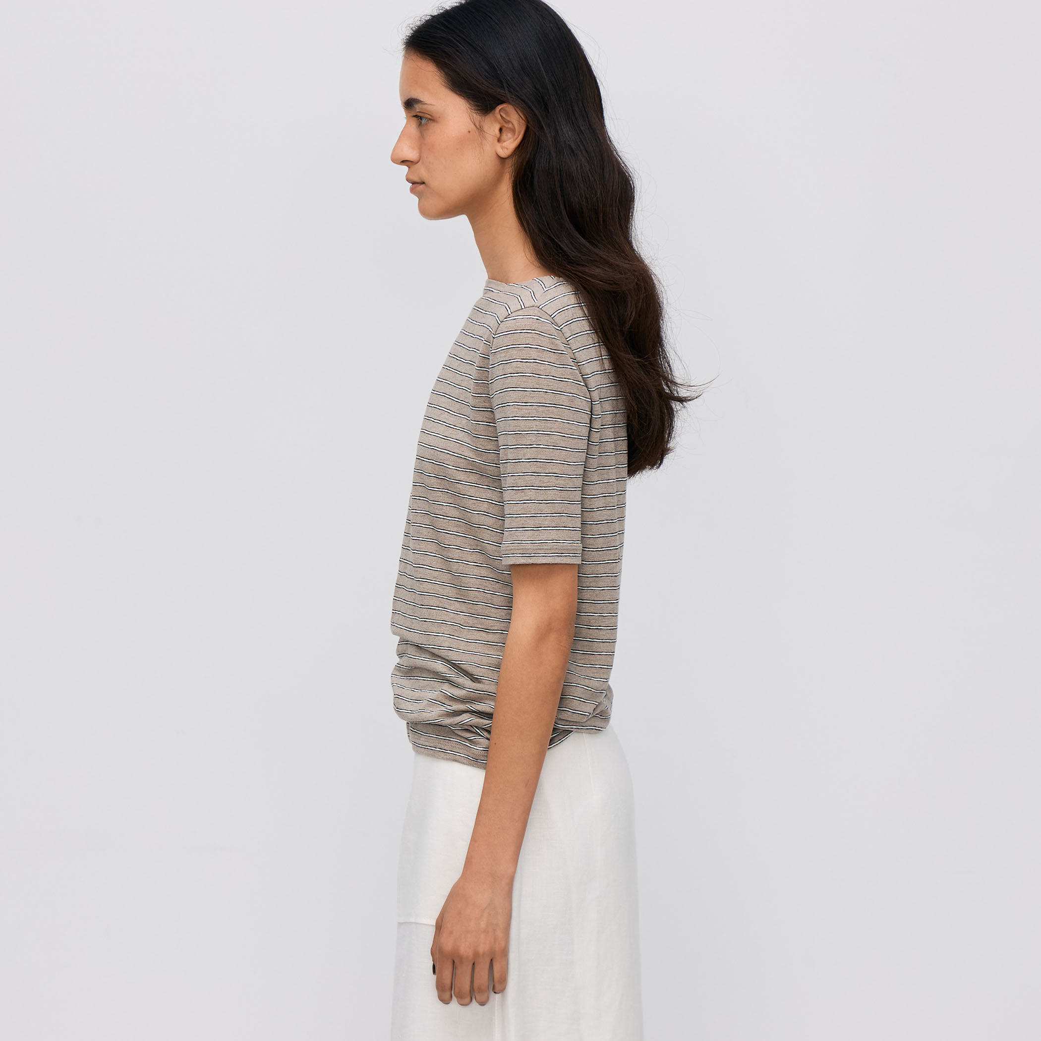 リネンボーダー ハーフスリーブTシャツ｜トゥモローランド 公式通販