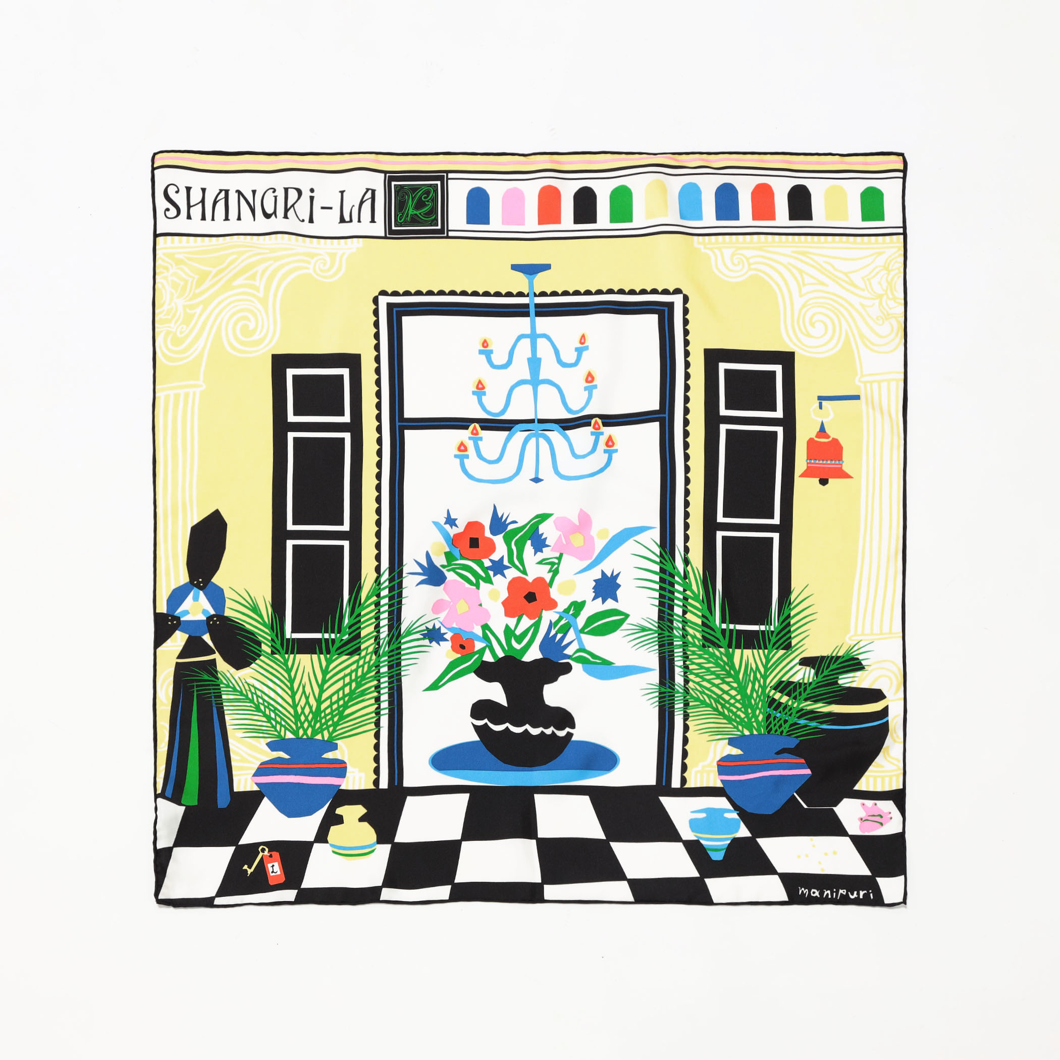 MANIPURI SHANGRI-LA シルクスカーフ｜トゥモローランド 公式サイト