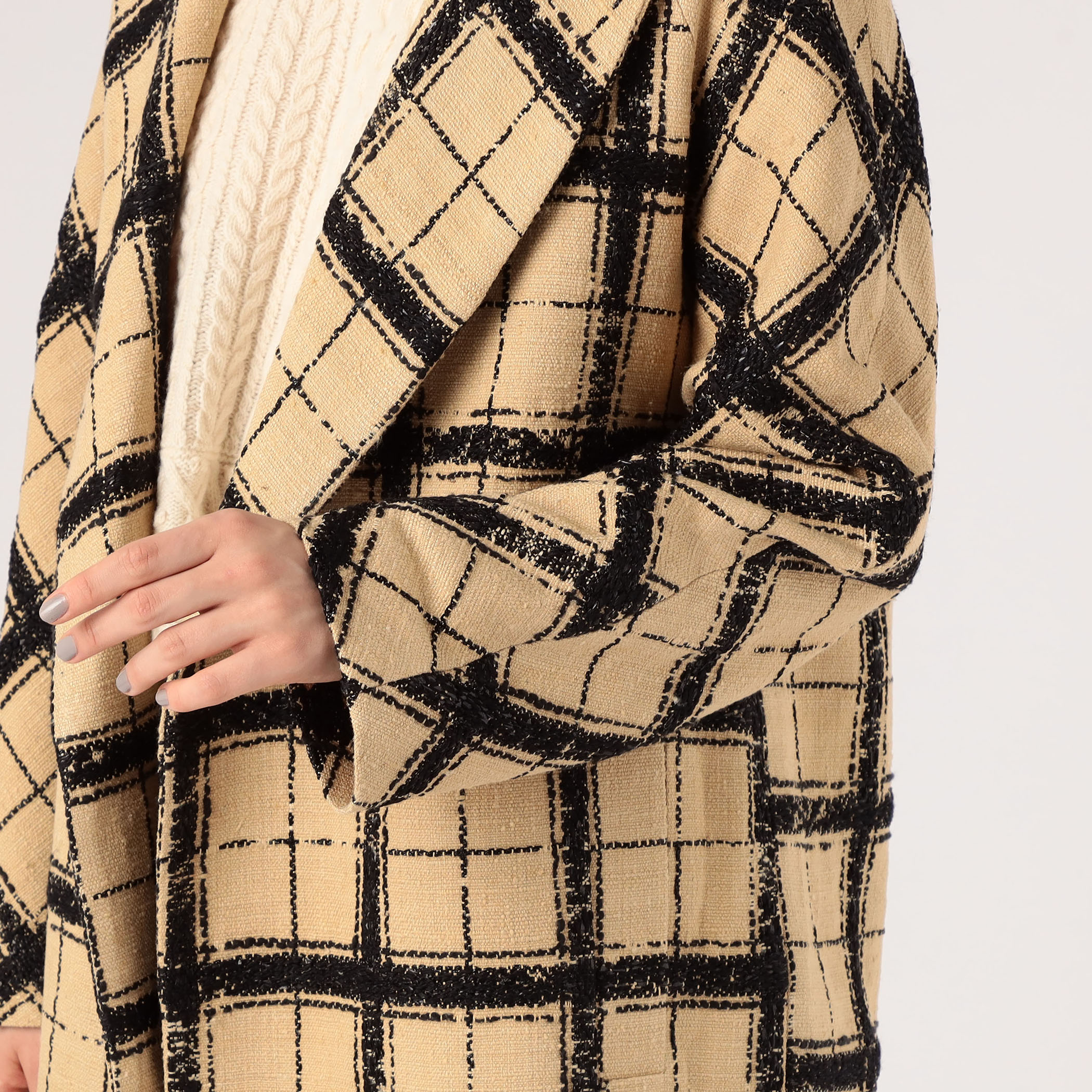 定価8.3万】DESIGNERS REMIX チェック コクーンコート