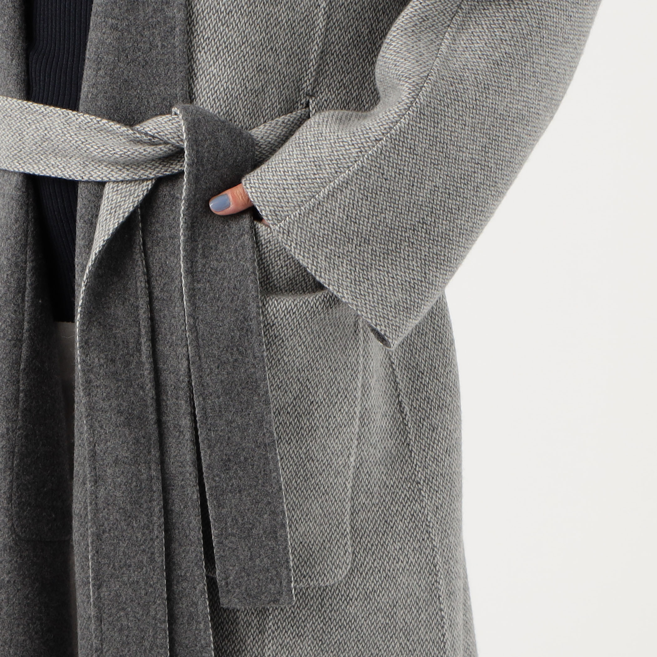 タスマニアウールダブルフェイス ノーカラーコート｜トゥモローランド