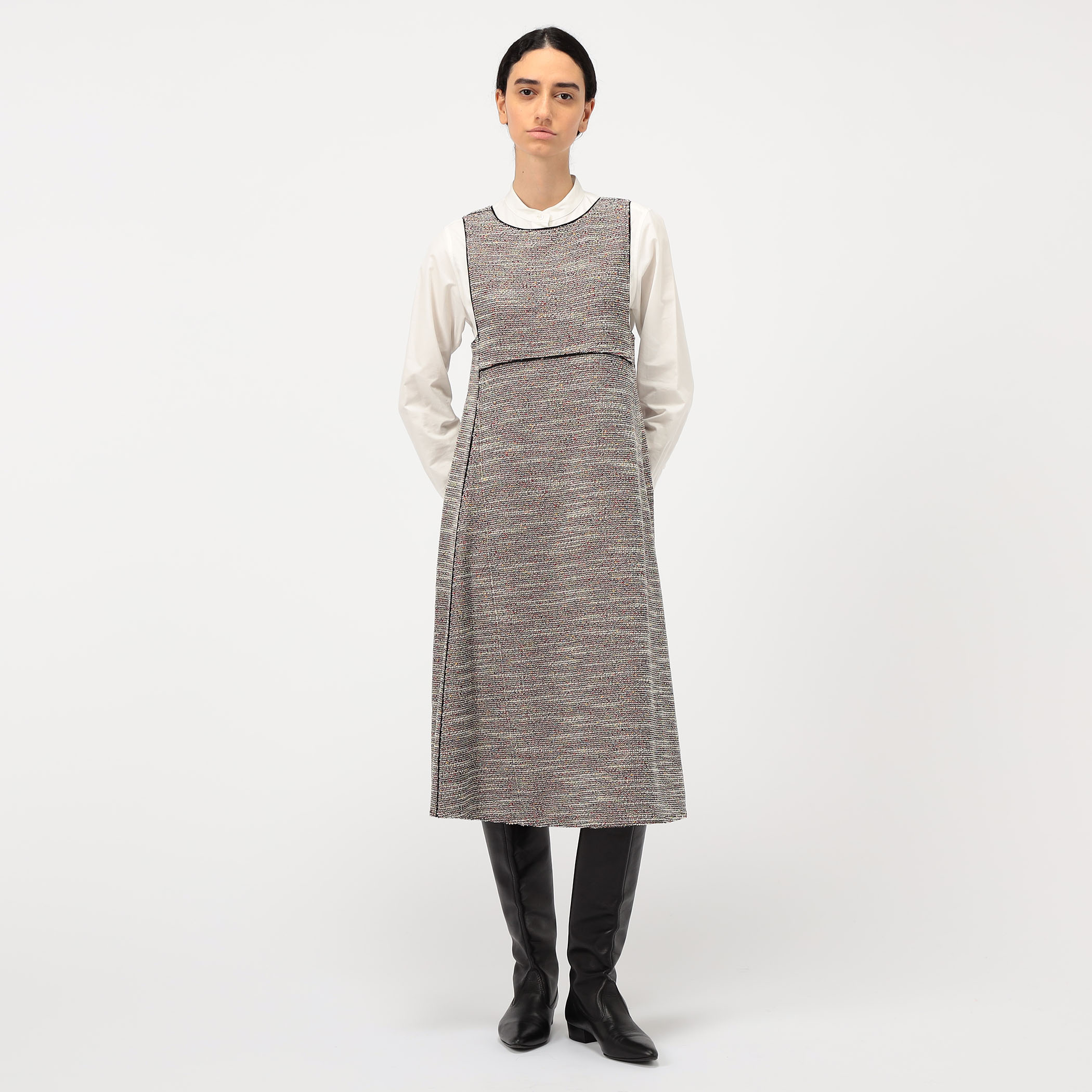 ワルンです！極美品♡トゥモローランド　リングニット フロンタブルドレス リングニット フロンタブルドレス | maison TOMORROWLAND/メゾン