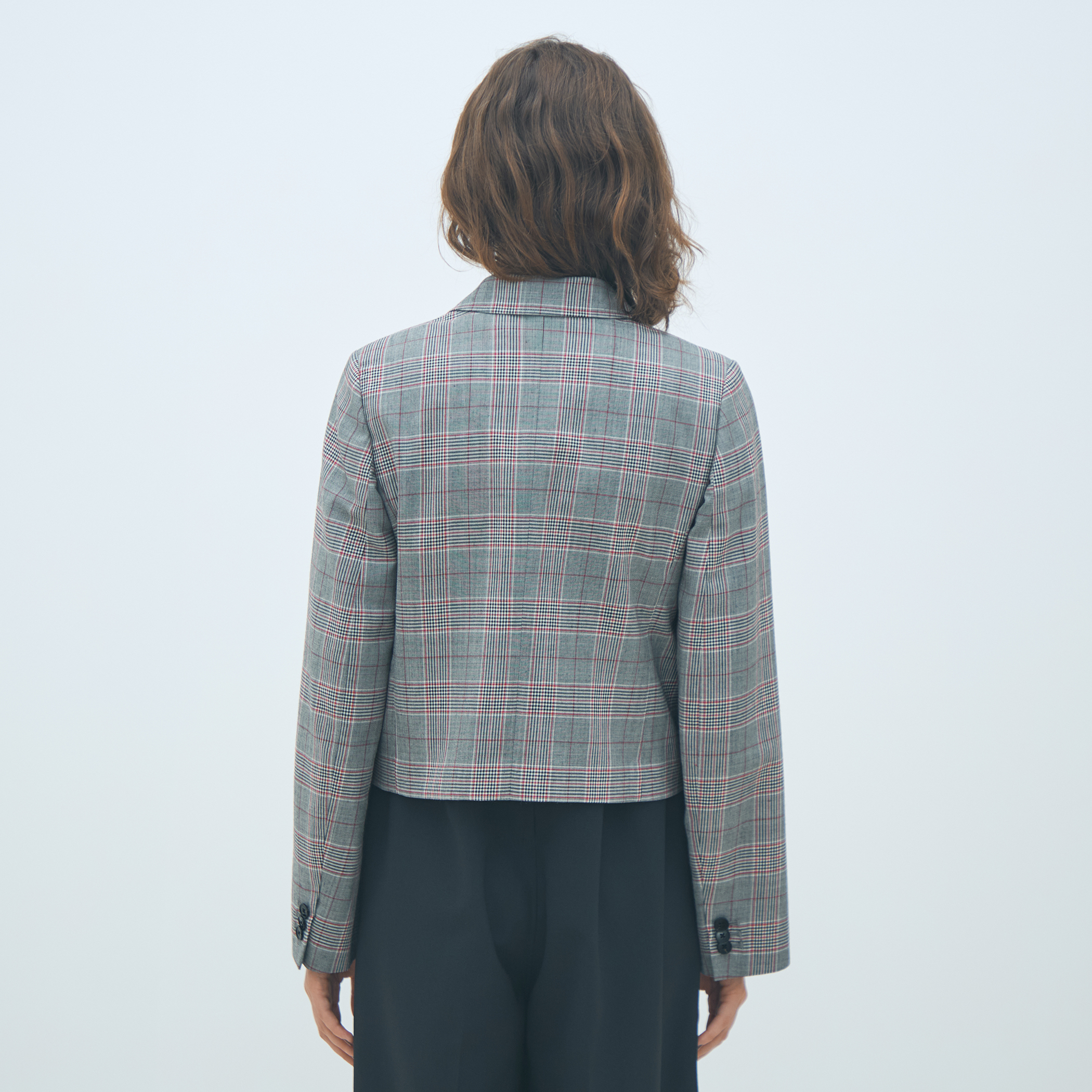 ライトウールチェックシングルブレストジャケット｜トゥモローランド