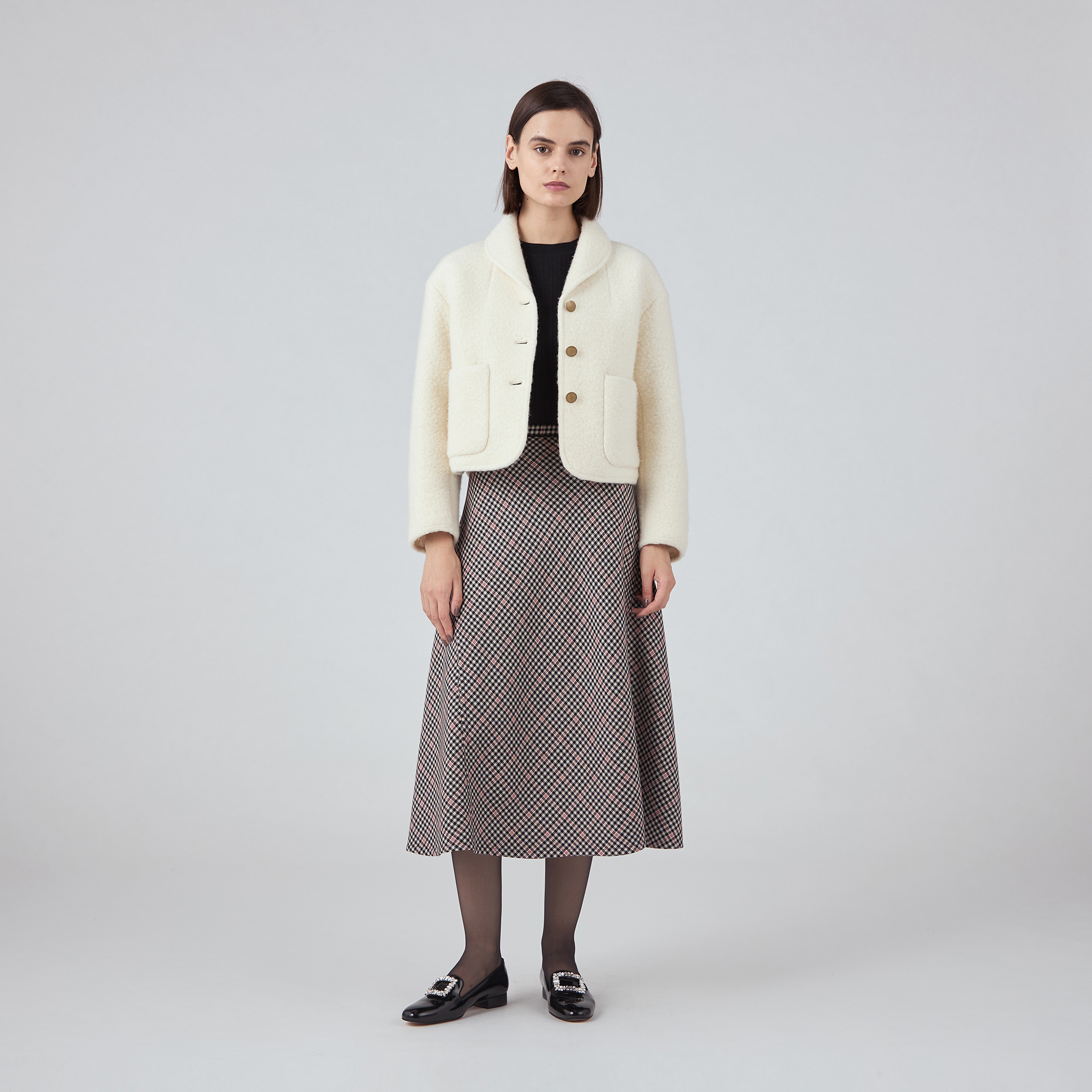 シープニット ショールカラージャケット｜トゥモローランド 公式通販