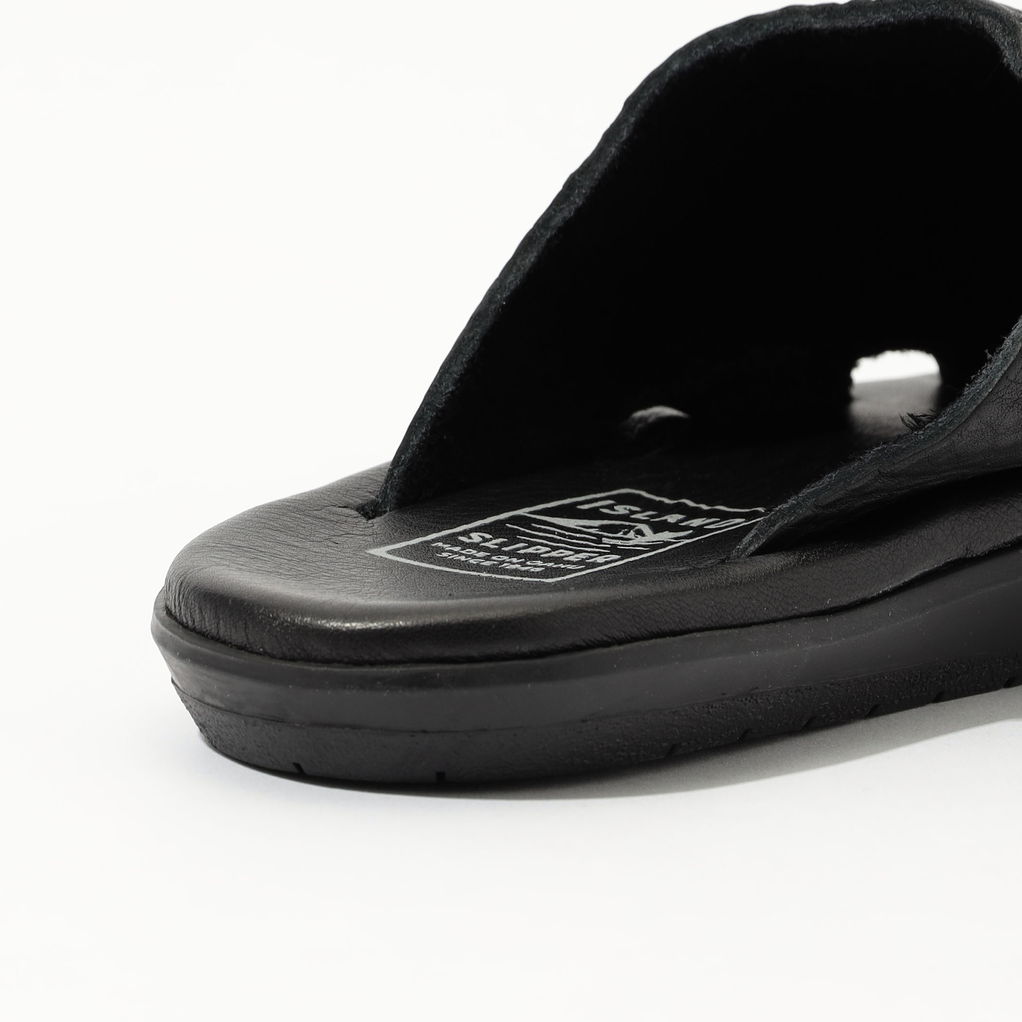 た*ま様  SLIPPER 黒 レザーサンダル MASONPRINCE サンダル 厚底 リアルレザー スリッポン XZ2040
